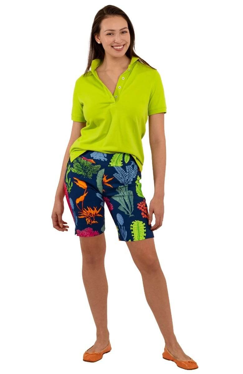 Gripeless Bermuda Short - Sea Sway - Final Sale Navy Multi