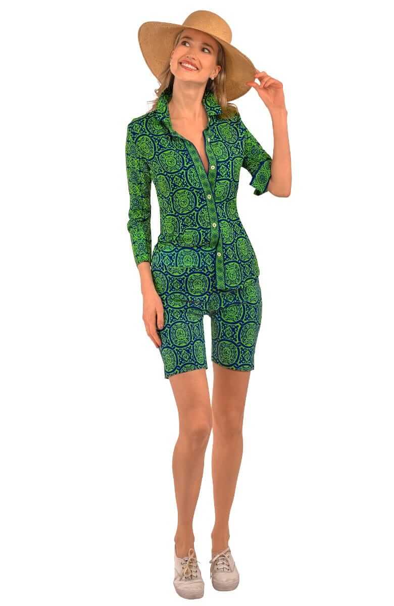 Gripeless Bermuda Short - Sultan's Dining Room - Final Sale Royal Kelly