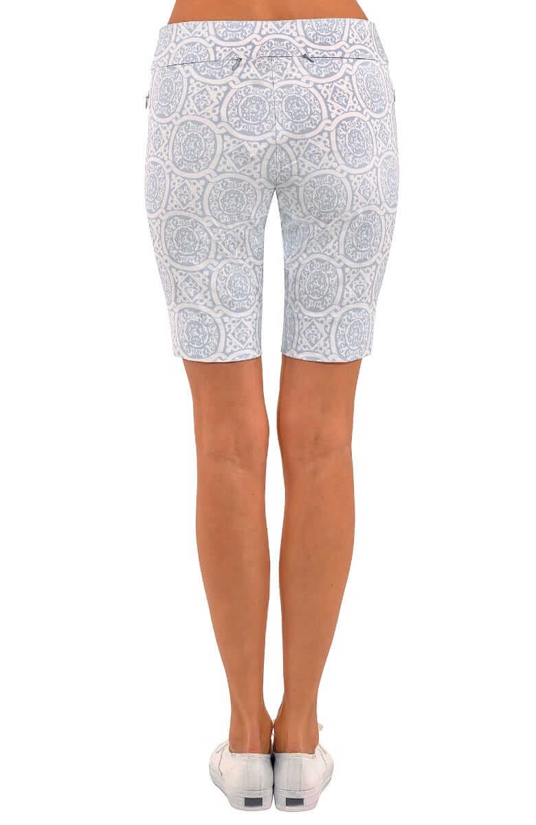 Gripeless Bermuda Short - Sultan's Dining Room - Final Sale White Peri