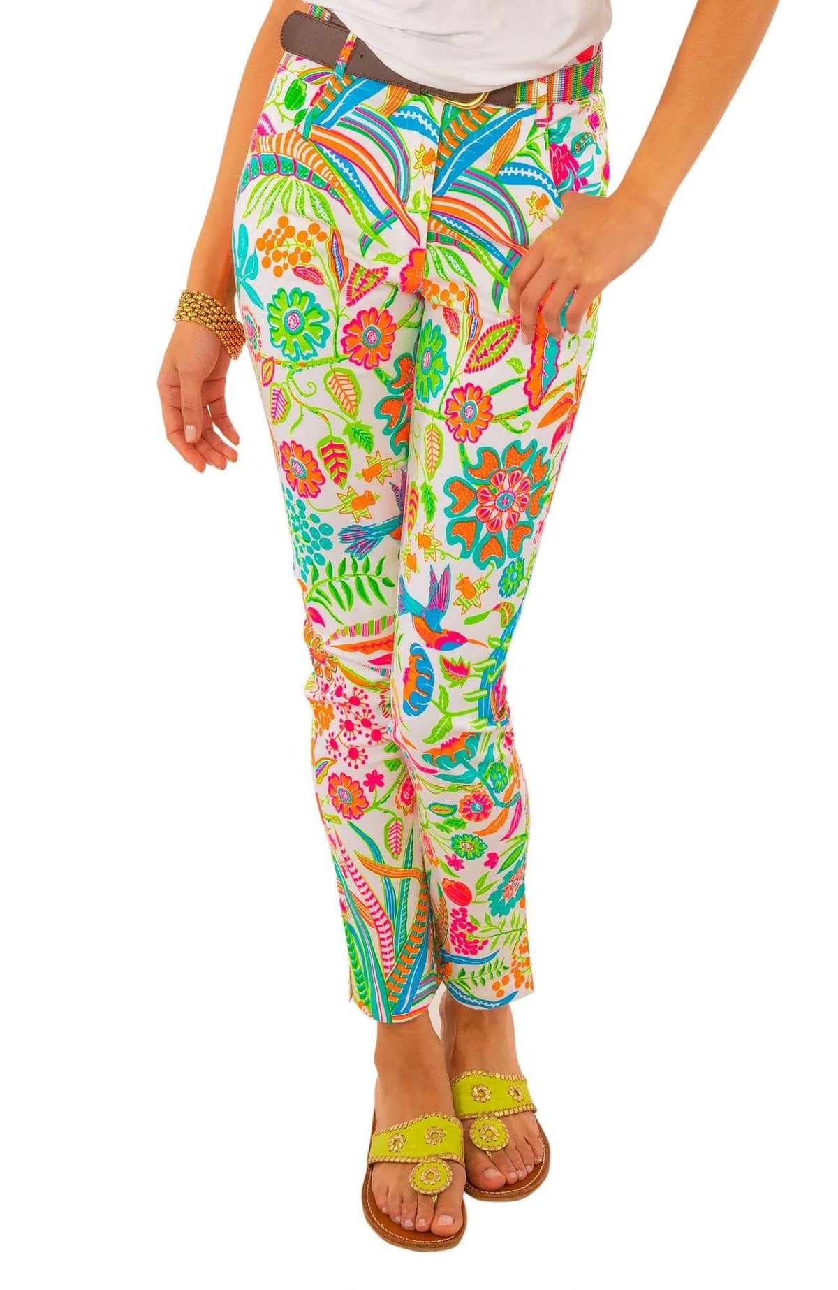 Gripeless Cotton Spandex Jeans - Hummingbird Heaven - Final Sale Multi