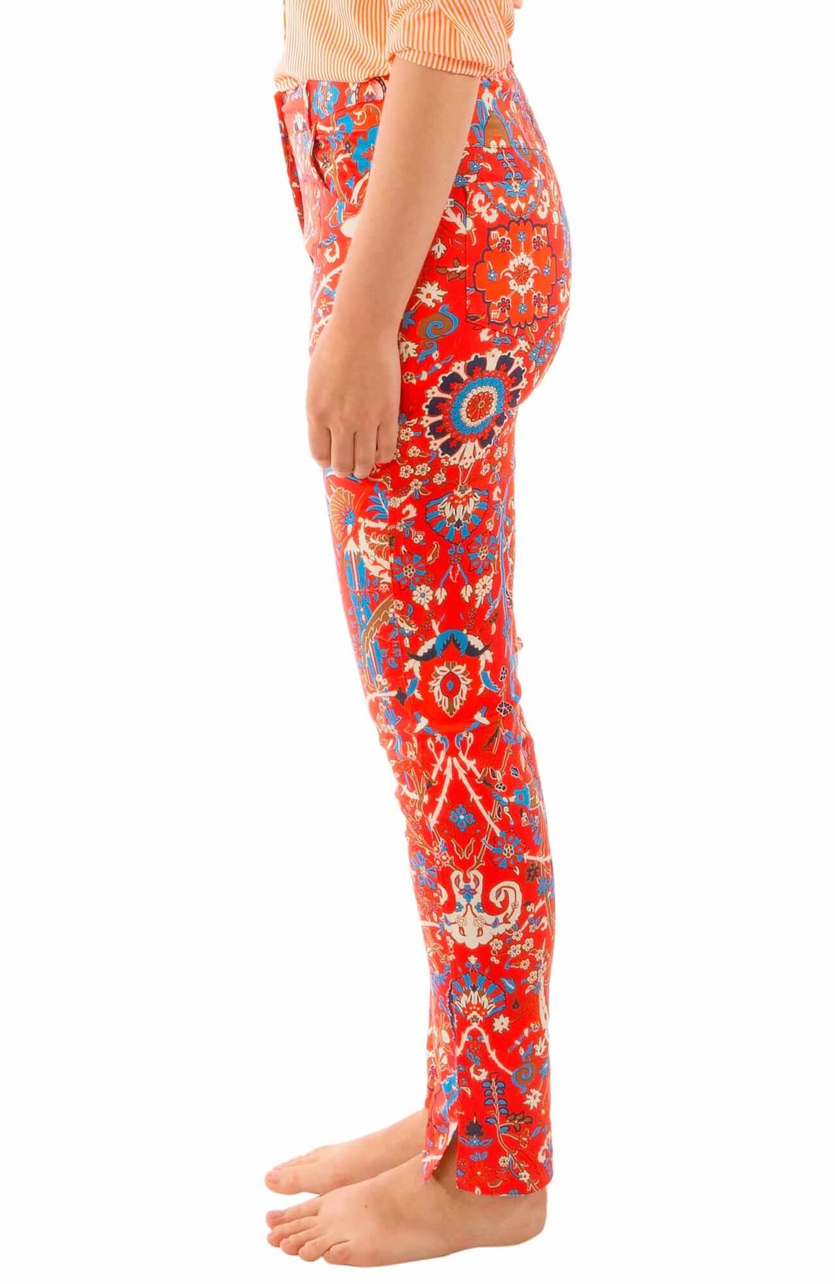 Gripeless Cotton Spandex Jeans - Magic Carpet - Final Sale Red Multi