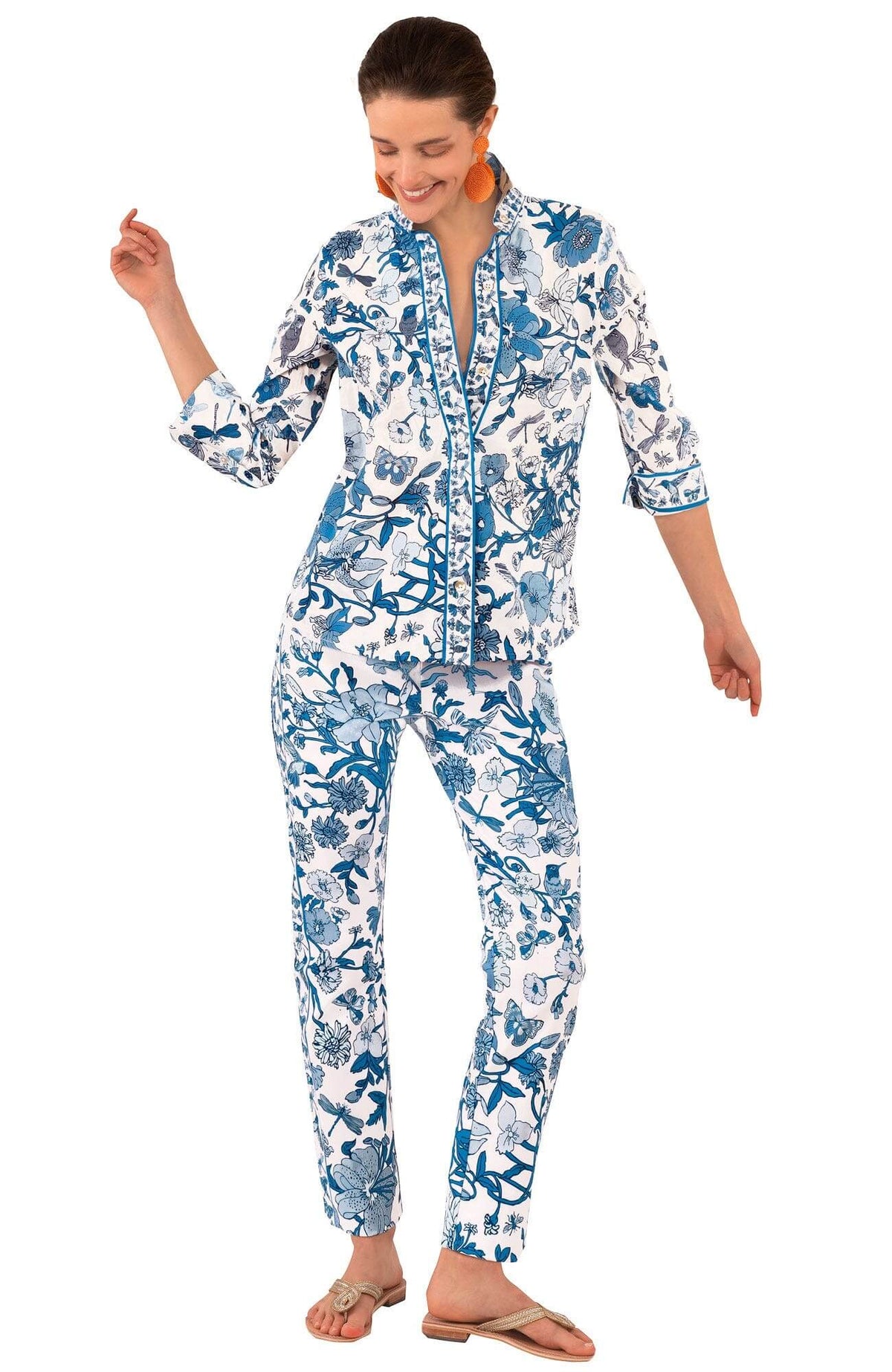 Gripeless Pull On Pants - Birds & The Bees - Final Sale Blues