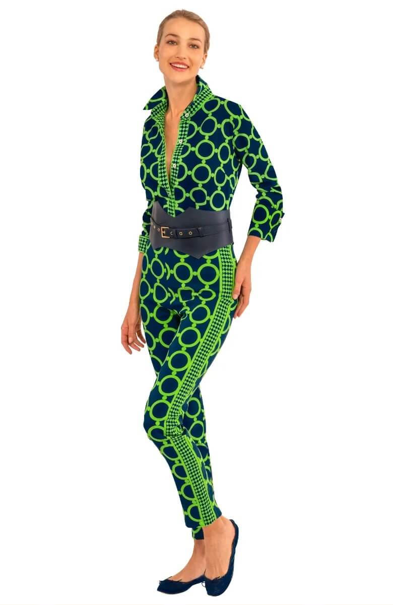 Gripeless Pull On Pants - Dip & Dot Navy