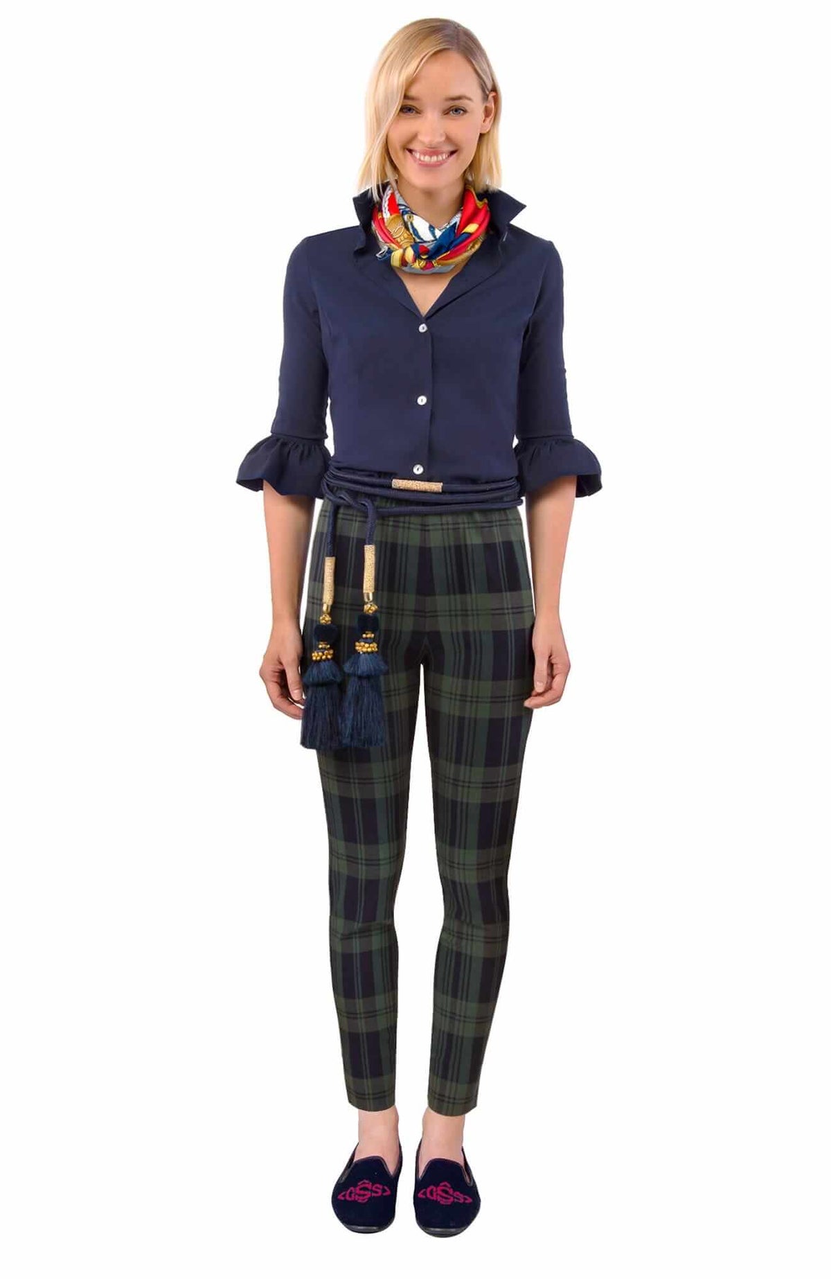 Gripeless Pull On Pants - Duke Of York Navy Green