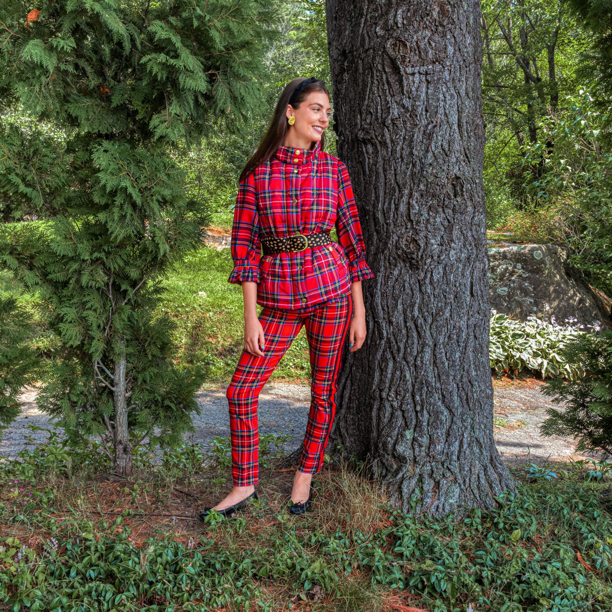 Gripeless Pull On Pants - Duke Of York Red Multi