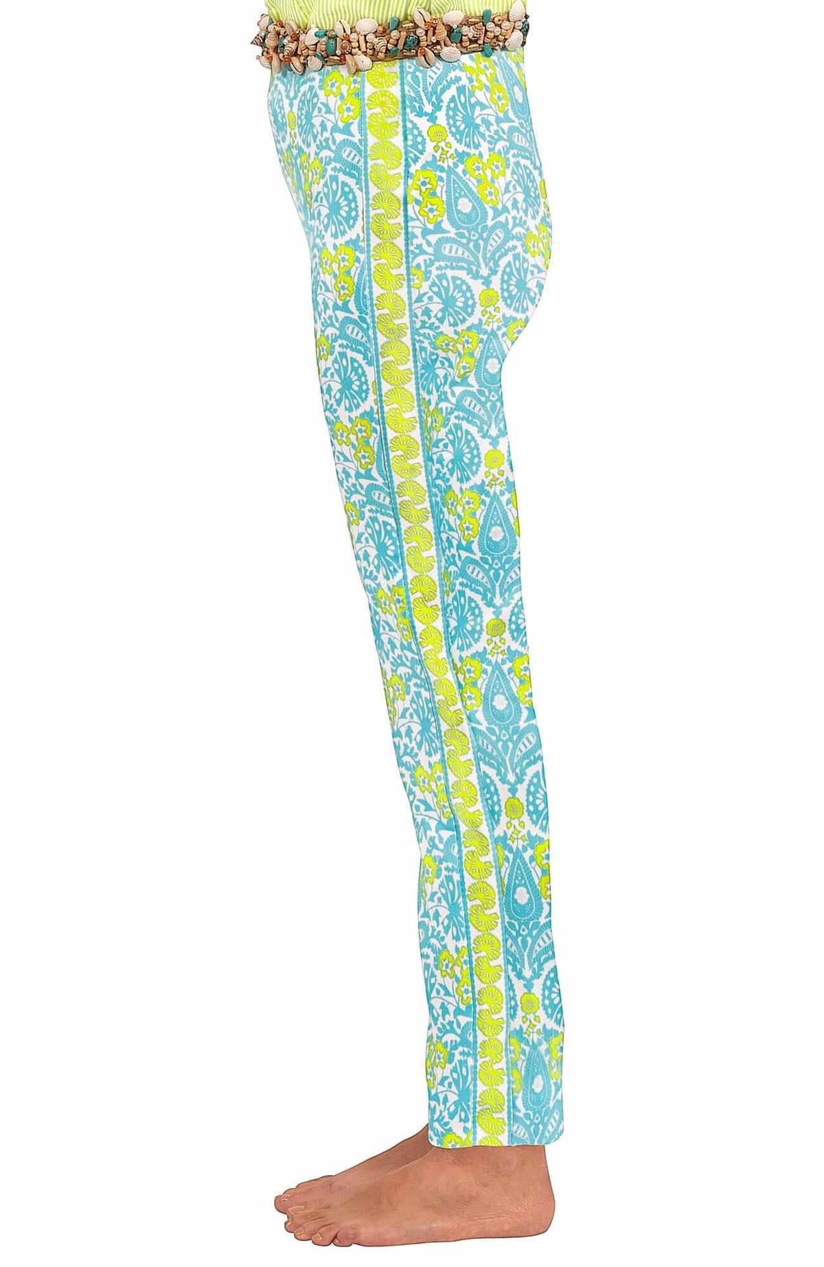 Gripeless Pull On Pants - East India - Final Sale Turq Lime