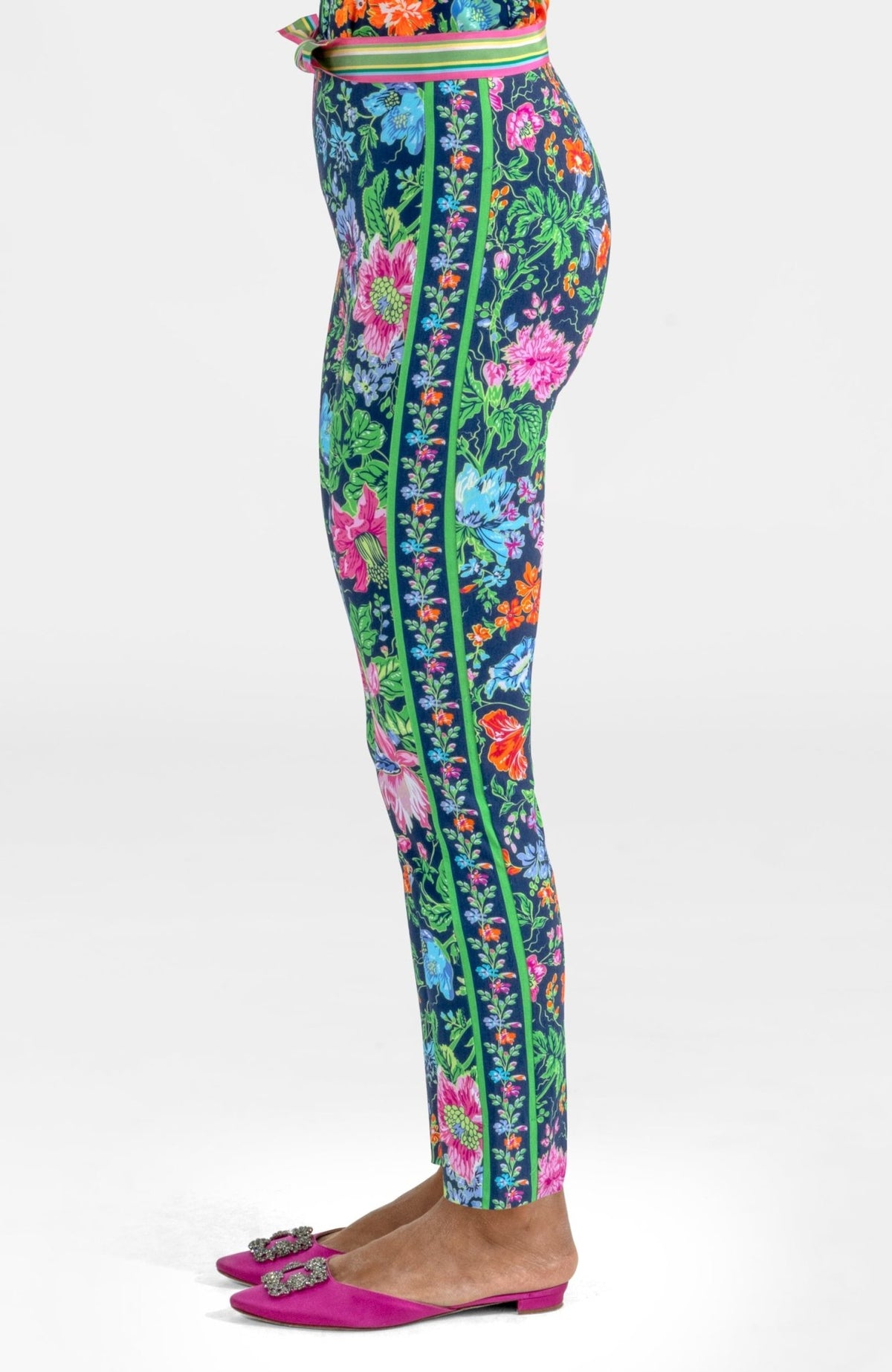 Gripeless Pull On Pants - English Garden Navy