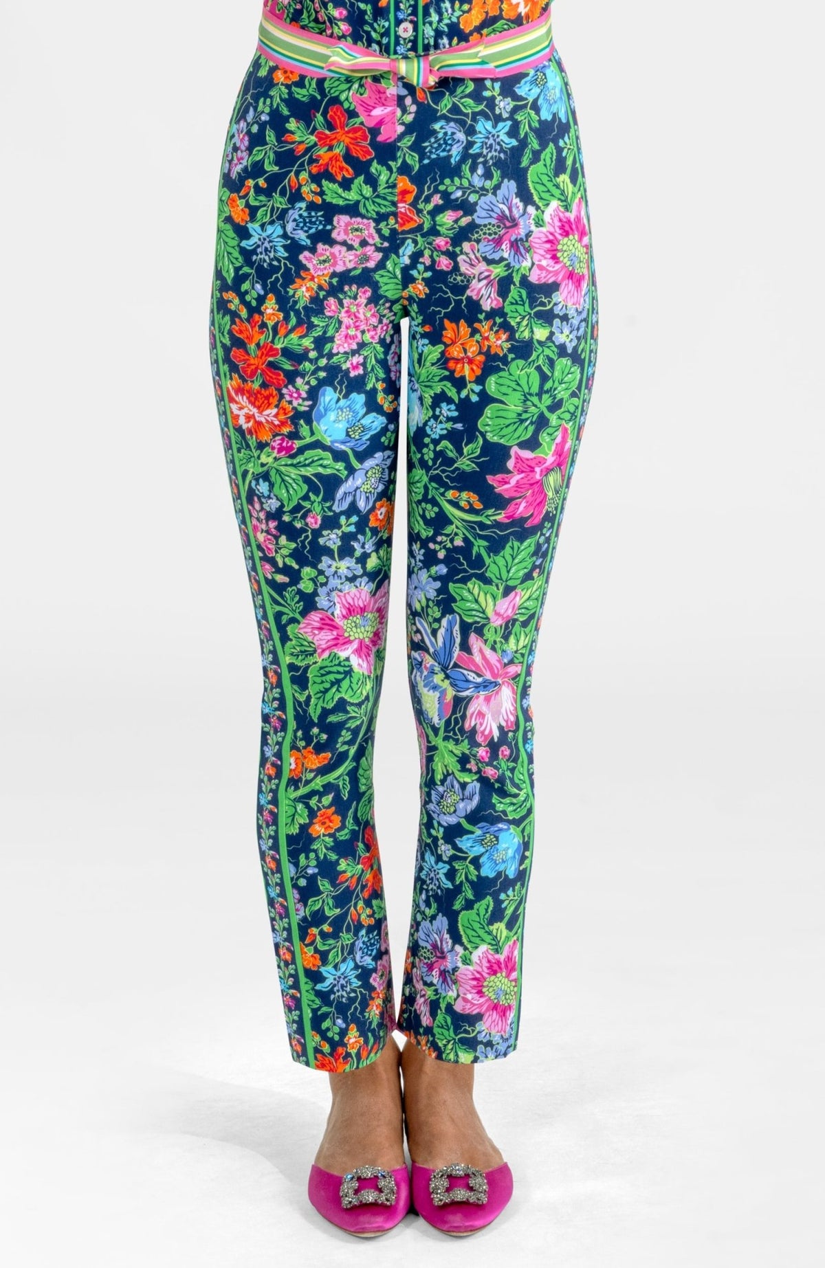 Gripeless Pull On Pants - English Garden Navy