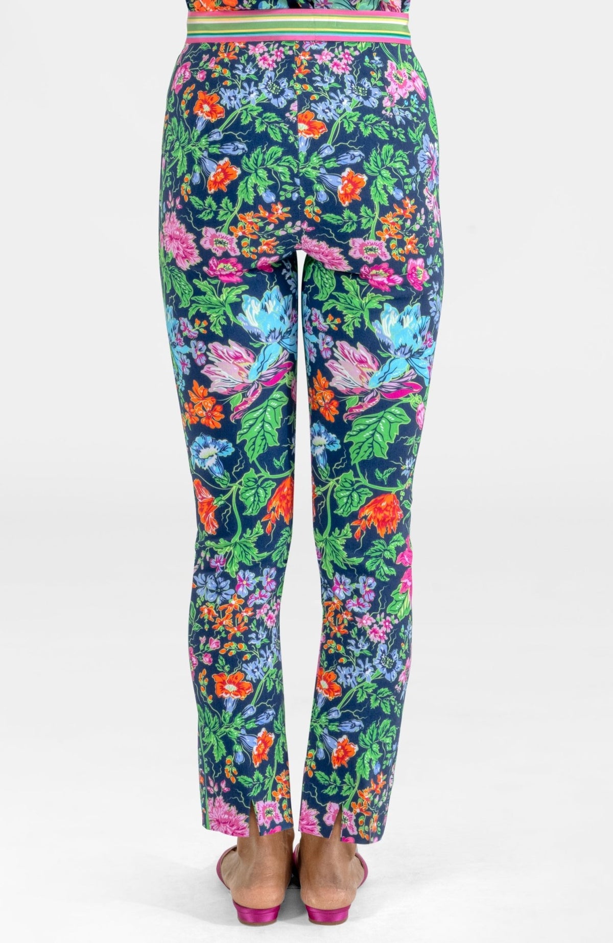 Gripeless Pull On Pants - English Garden Navy