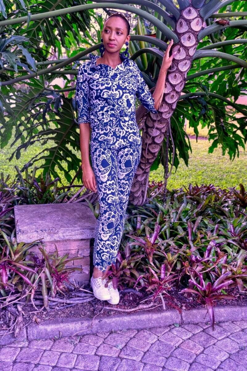 Gripeless Pull On Pants - Flora Navy