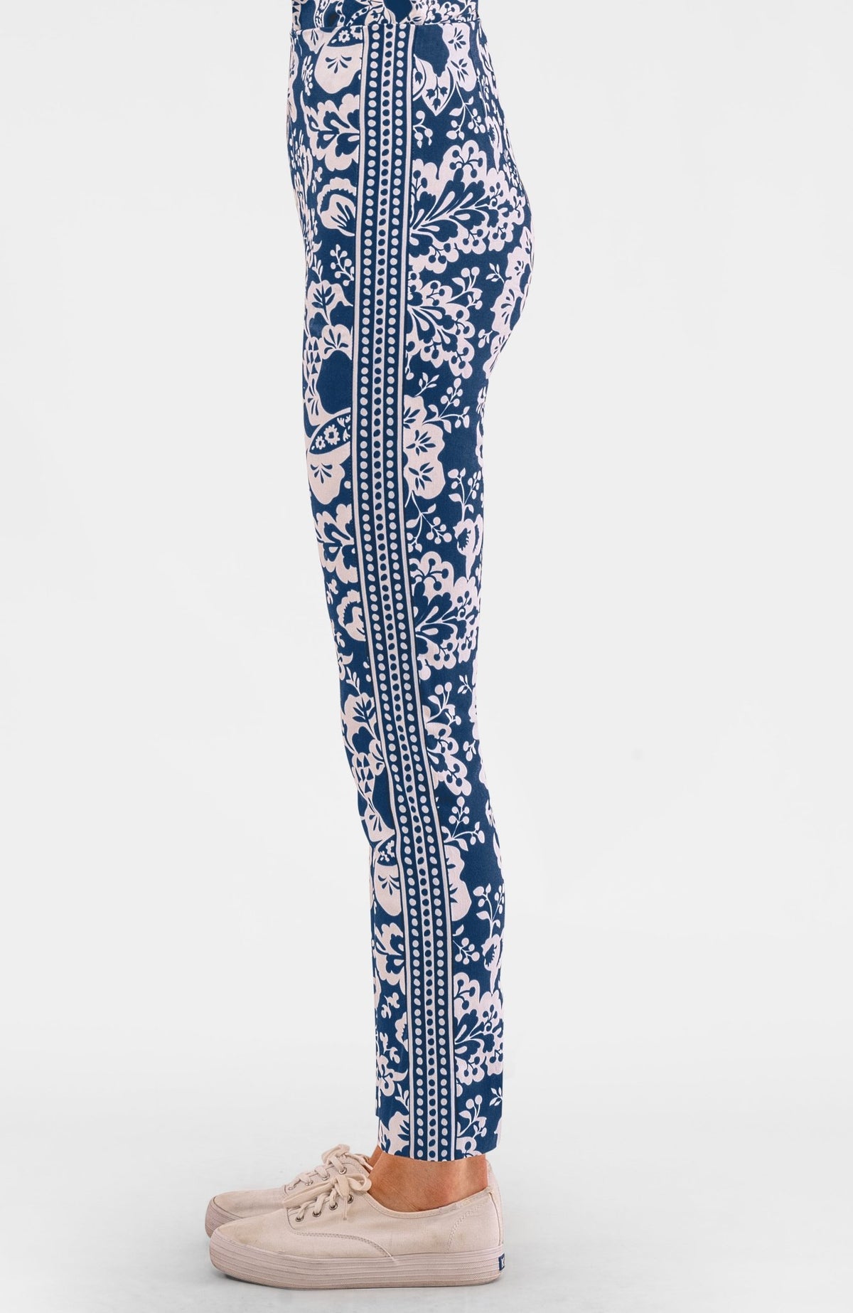 Gripeless Pull On Pants - Flora Navy