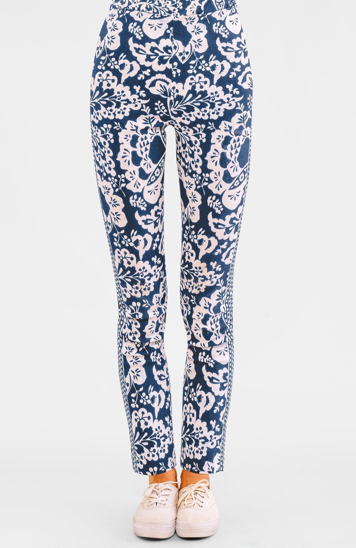 Gripeless Pull On Pants - Flora Navy