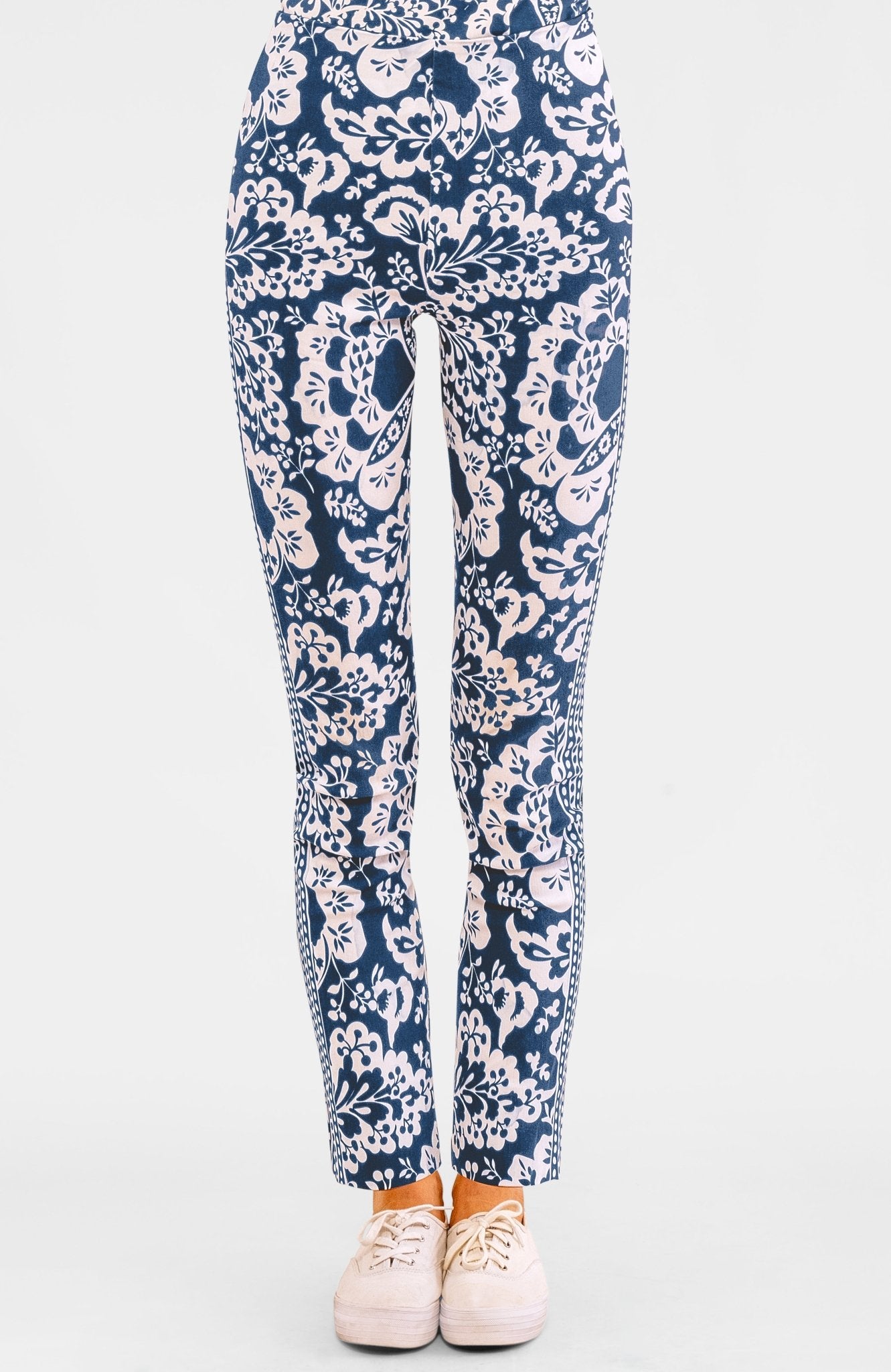 Gripeless Pull On Pants - Flora Navy