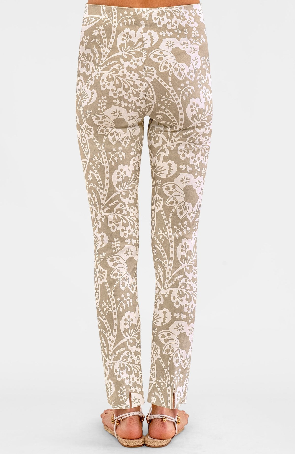 Gripeless Pull On Pants - Flora Khaki