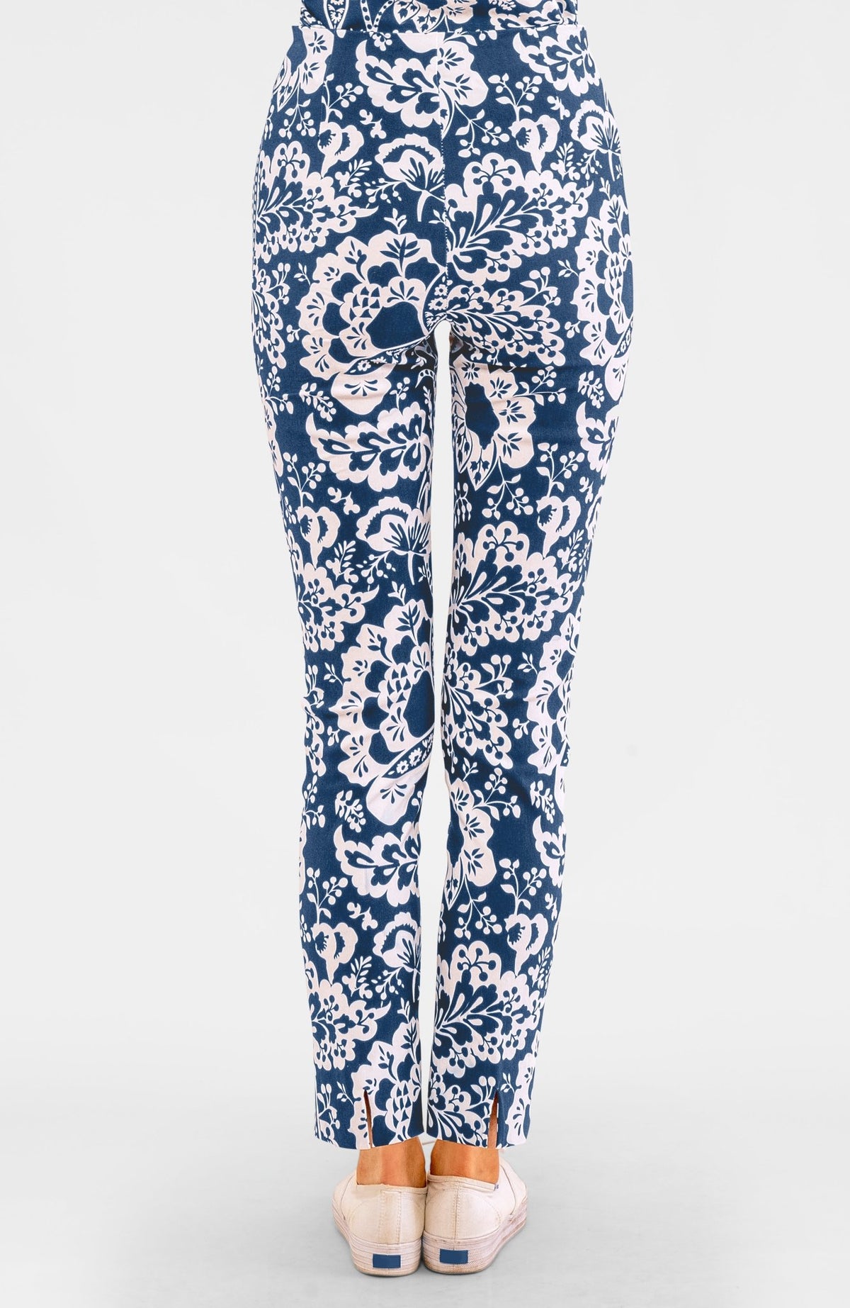 Gripeless Pull On Pants - Flora Navy