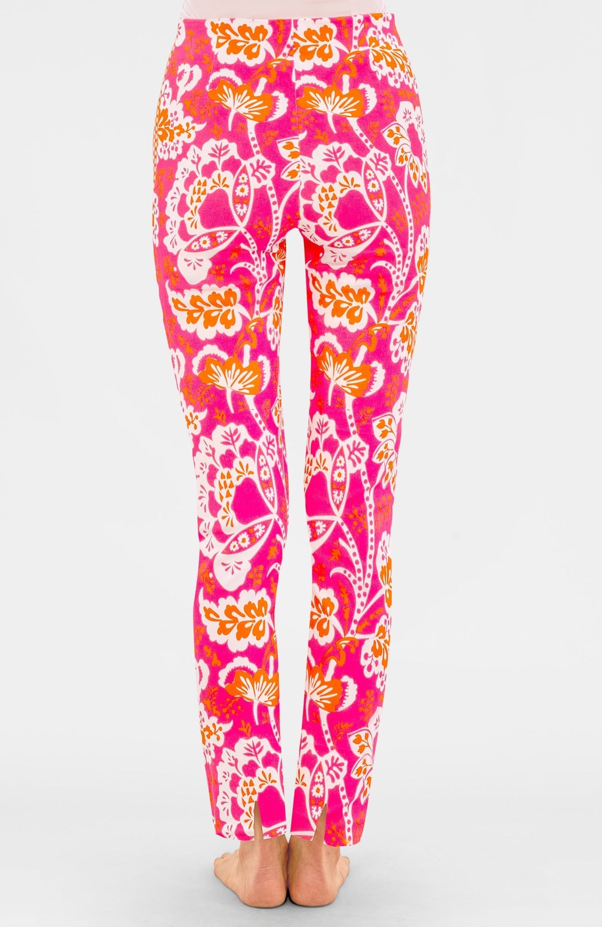Gripeless Pull On Pants - Flora Pink Orange