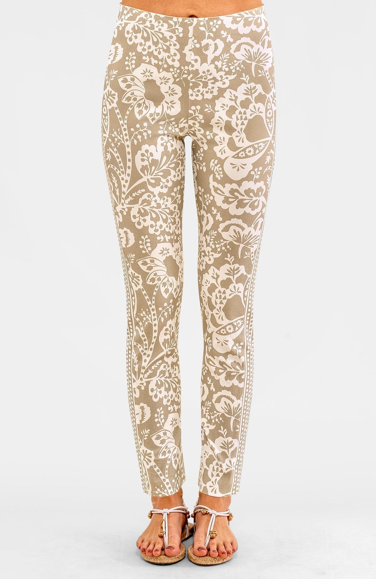 Gripeless Pull On Pants - Flora Khaki