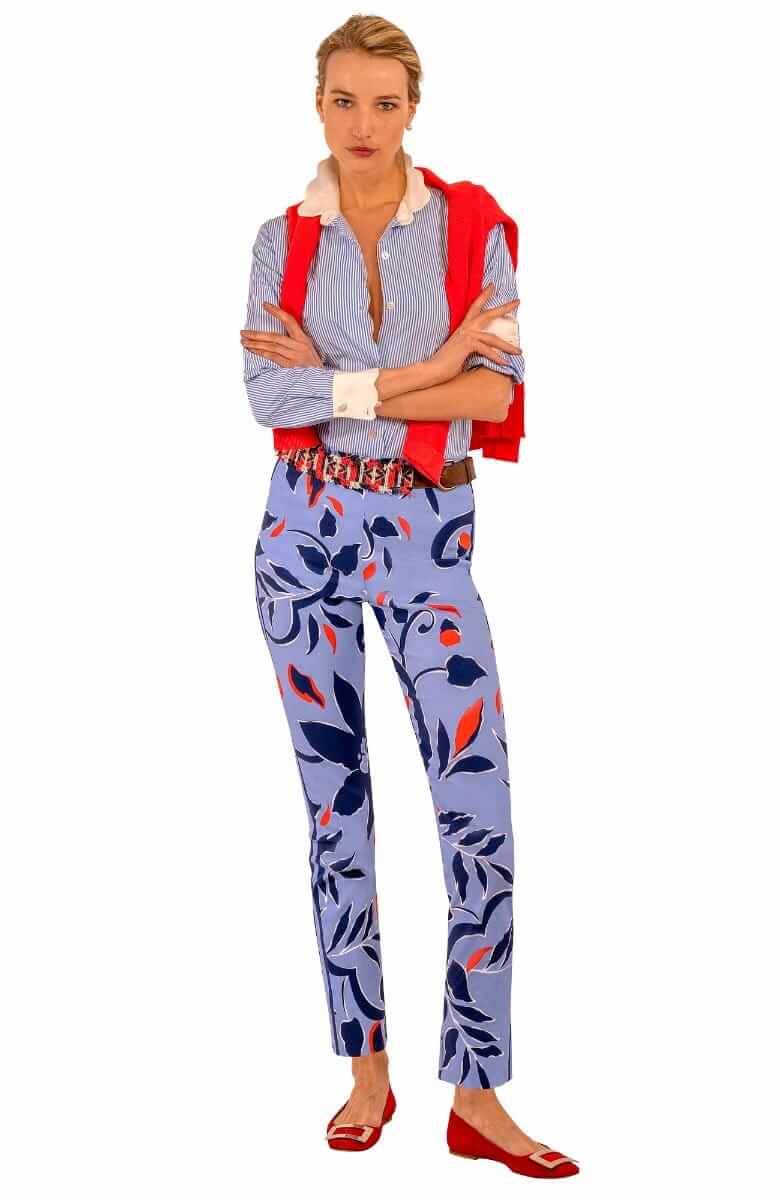 Gripeless Pull On Pants - Full Bloom Periwinkle