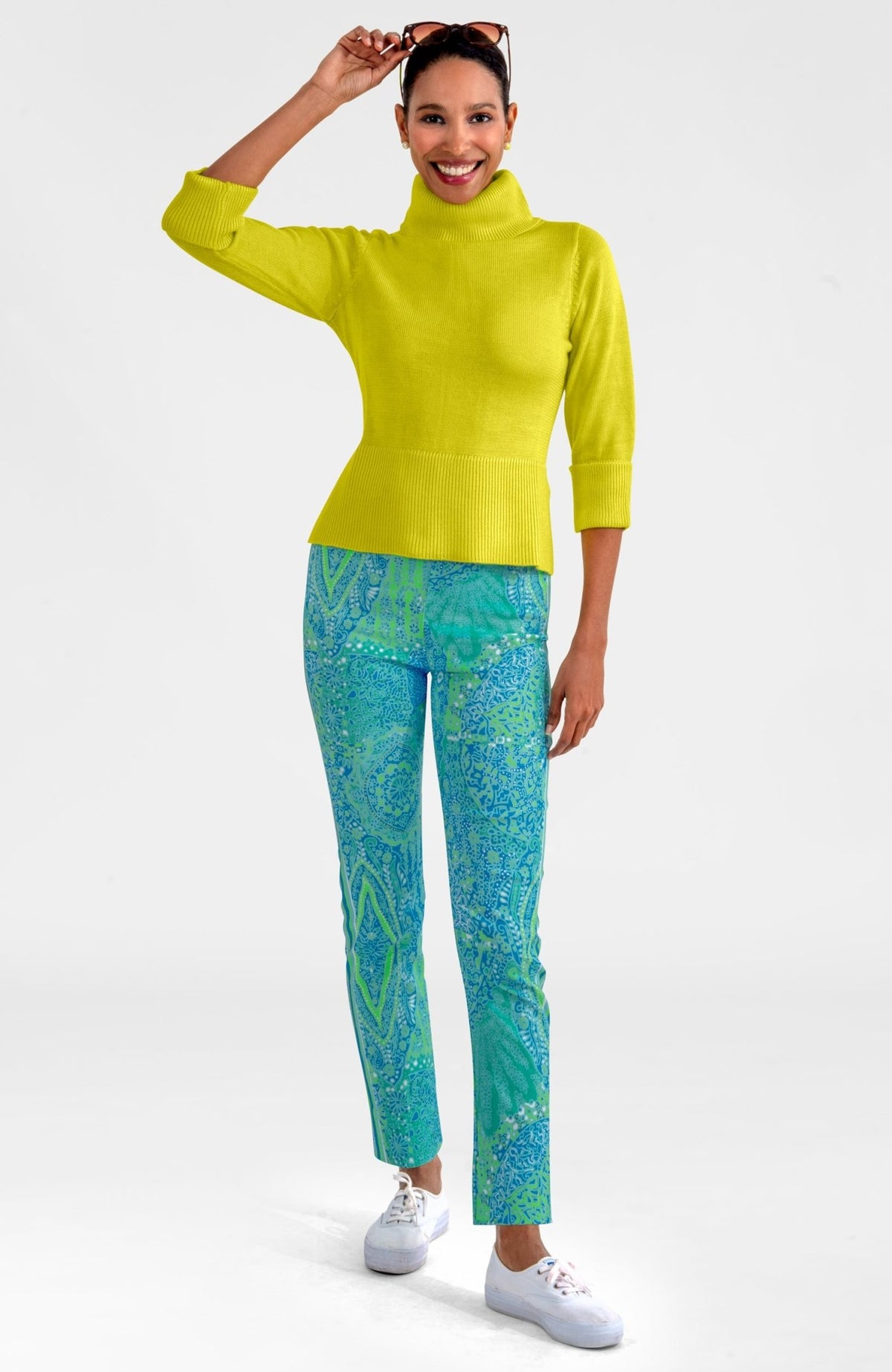 Gripeless Pull On Pants - Grand Bazaar Turq