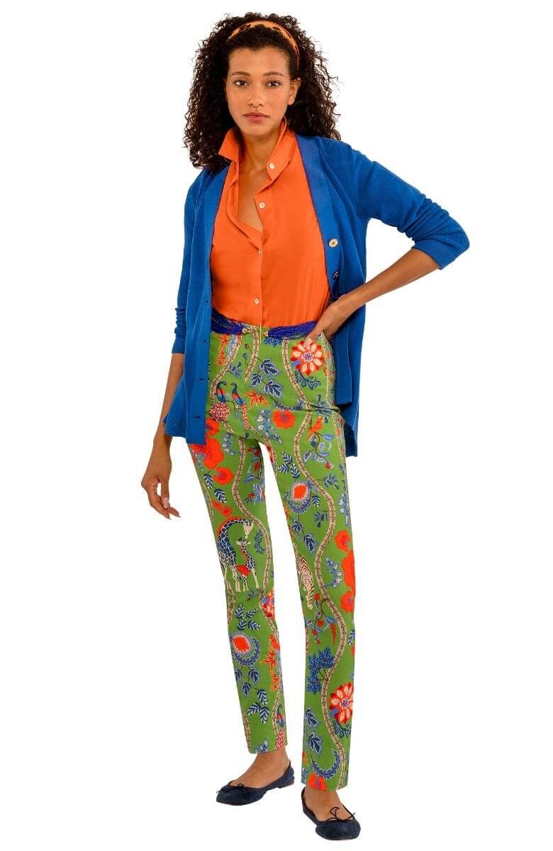 Gripeless Pull On Pants - Jungle Symphony Olive