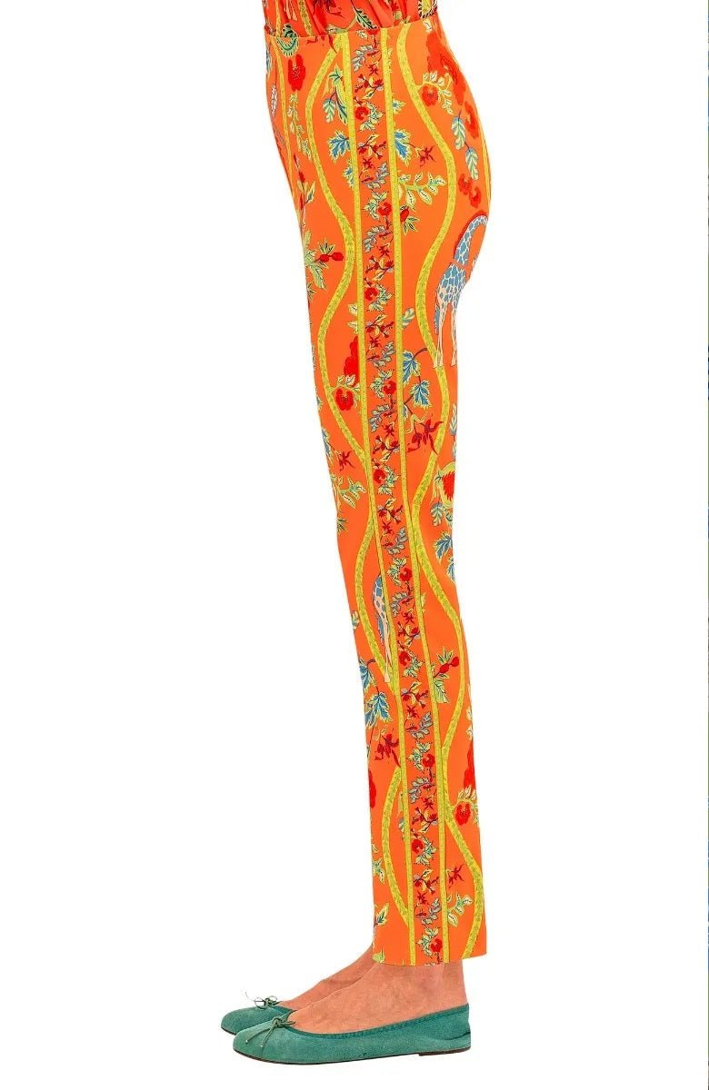 Gripeless Pull On Pants - Jungle Symphony Orange