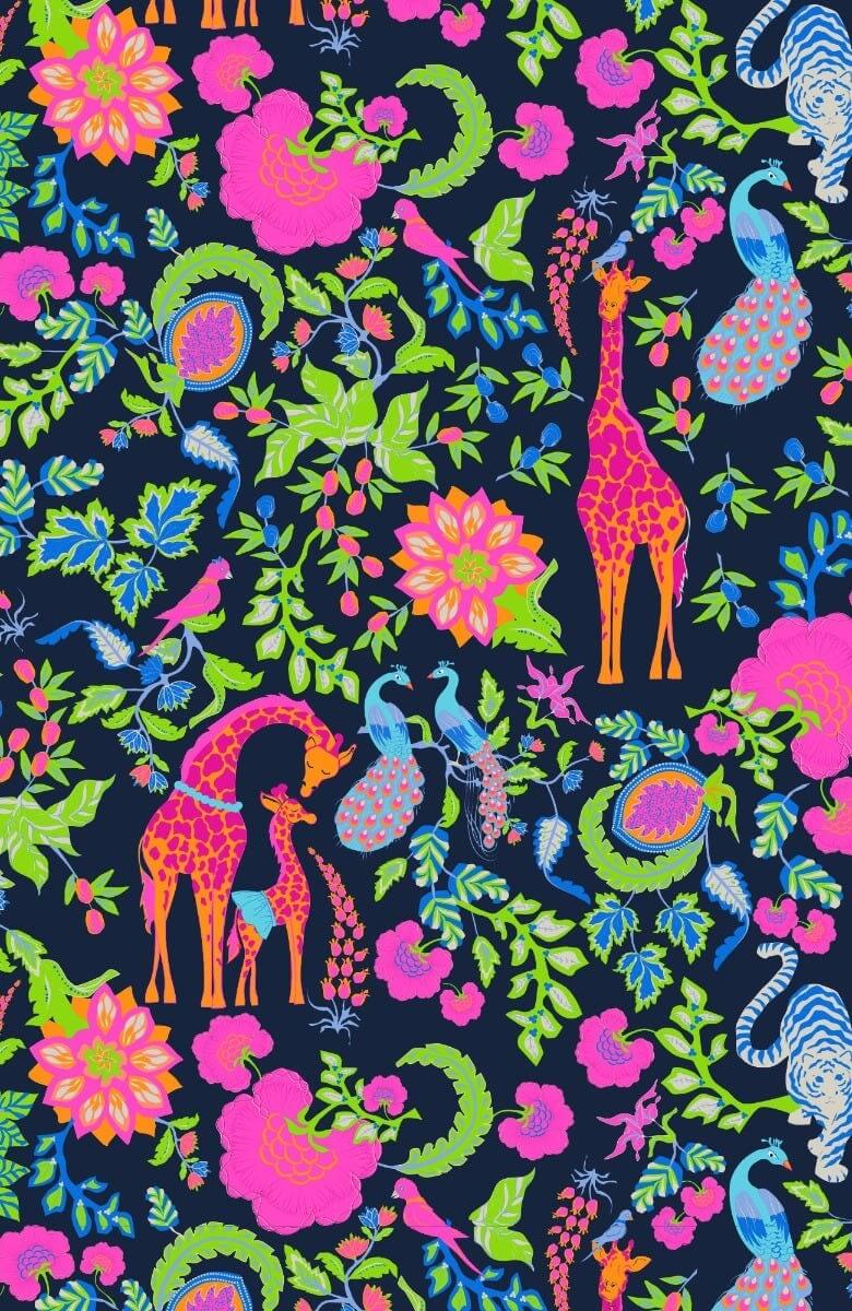 Gripeless Pull On Pants - Jungle Symphony Navy