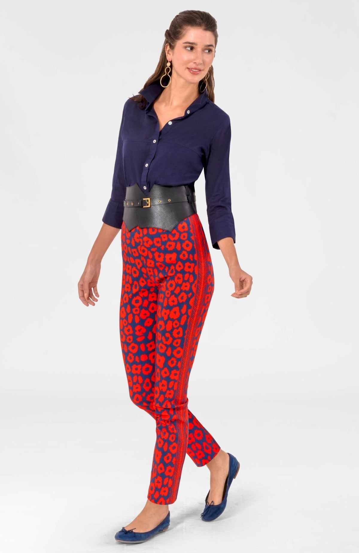 Gripeless Pull On Pants - Me Jane Navy Wrc