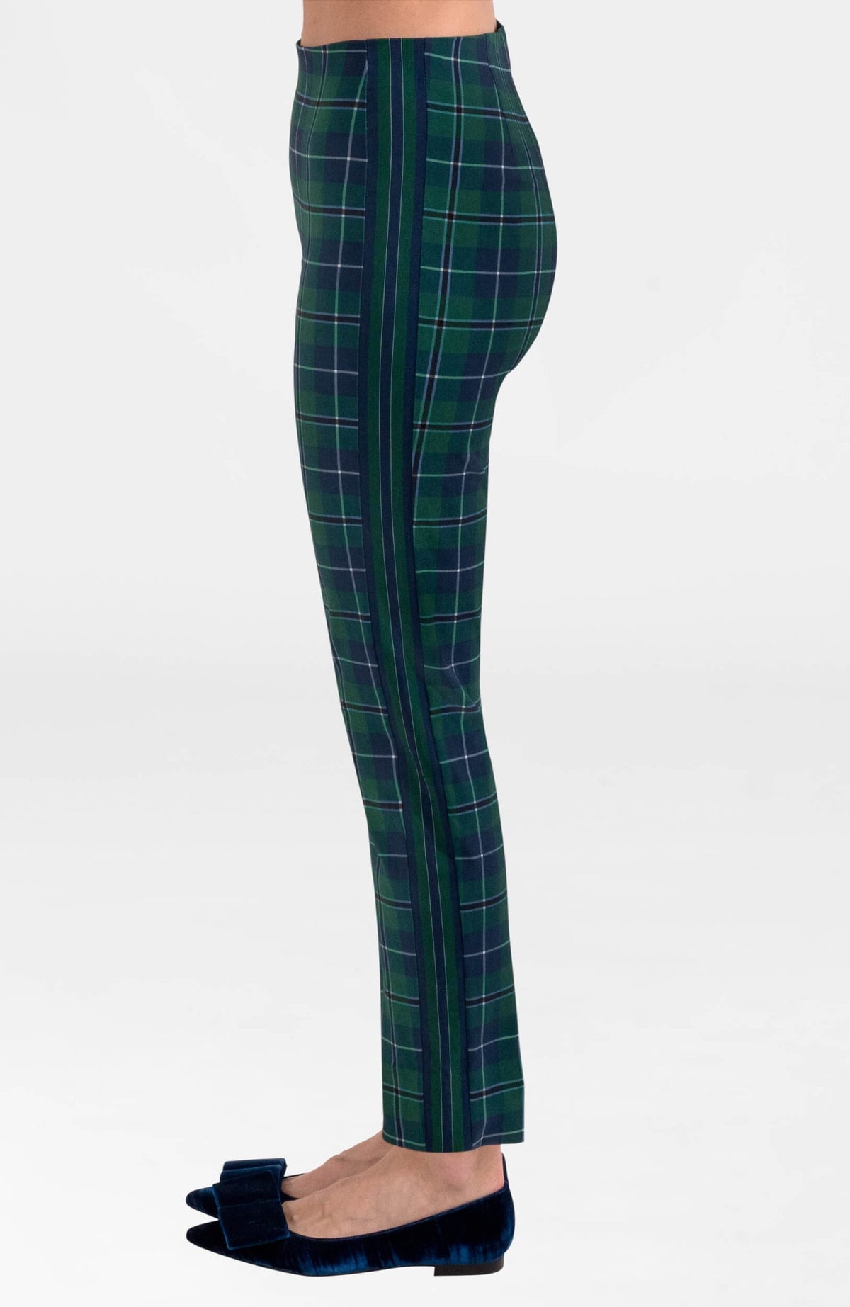 Gripeless Pull On Pants - Melville Tartan Green Multi
