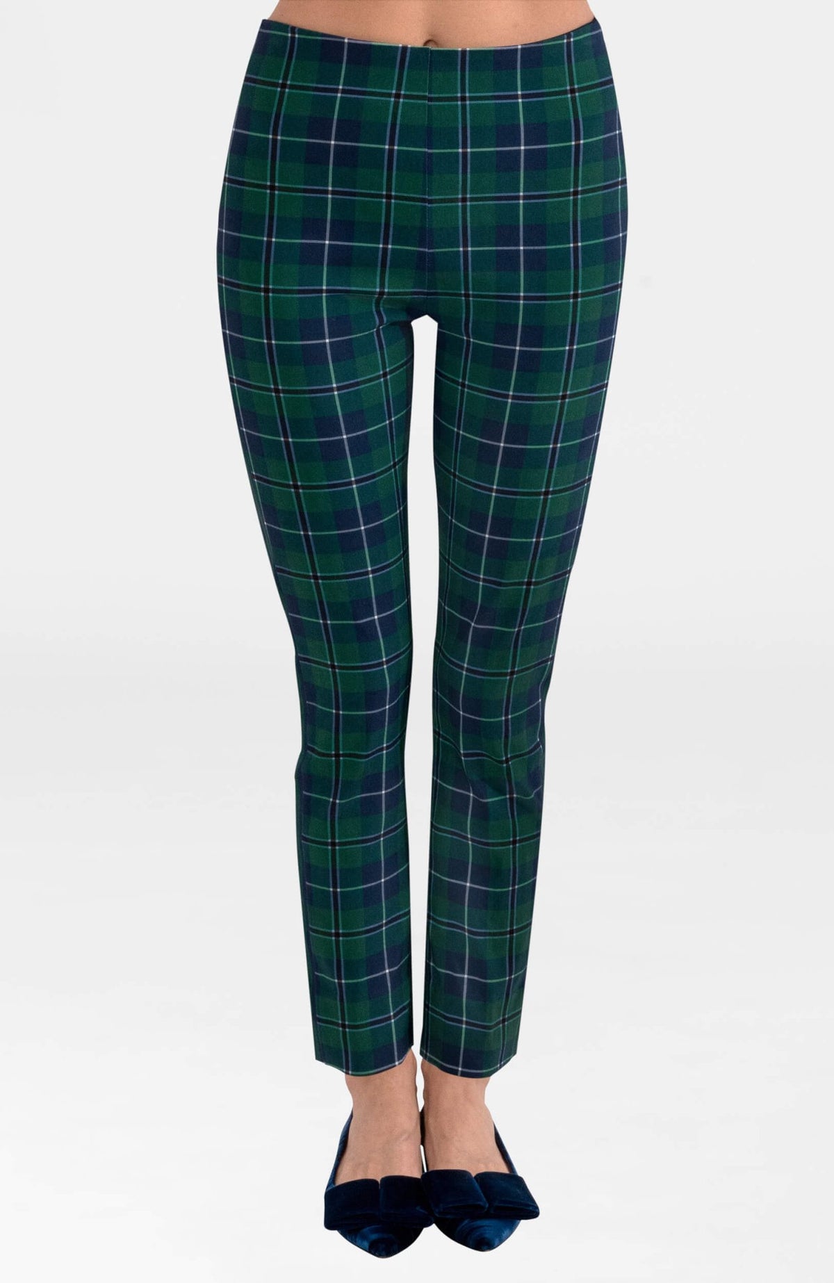 Gripeless Pull On Pants - Melville Tartan Green Multi