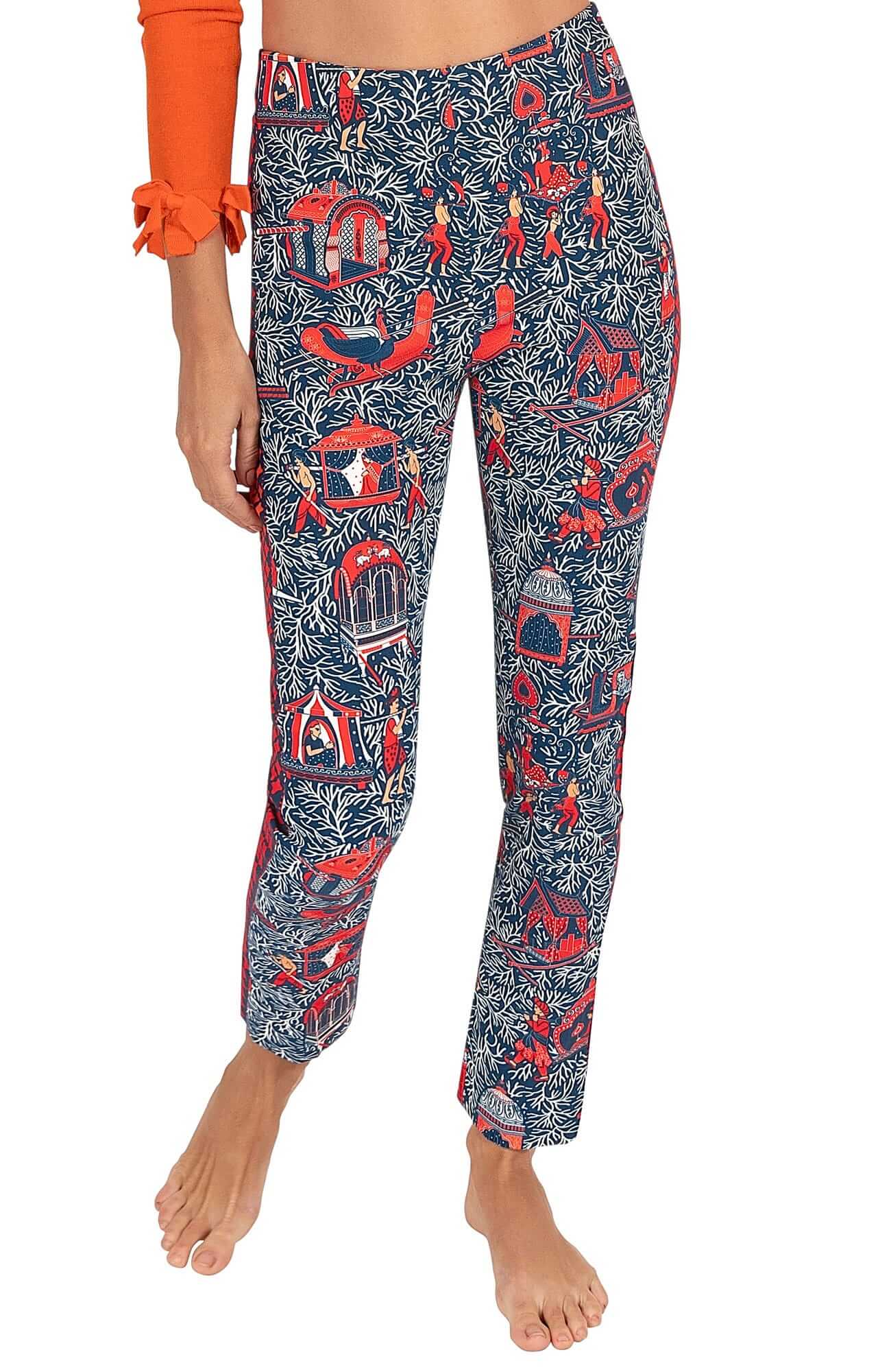 Gripeless Pull On Pants - Palanquin Party - Final Sale Navy