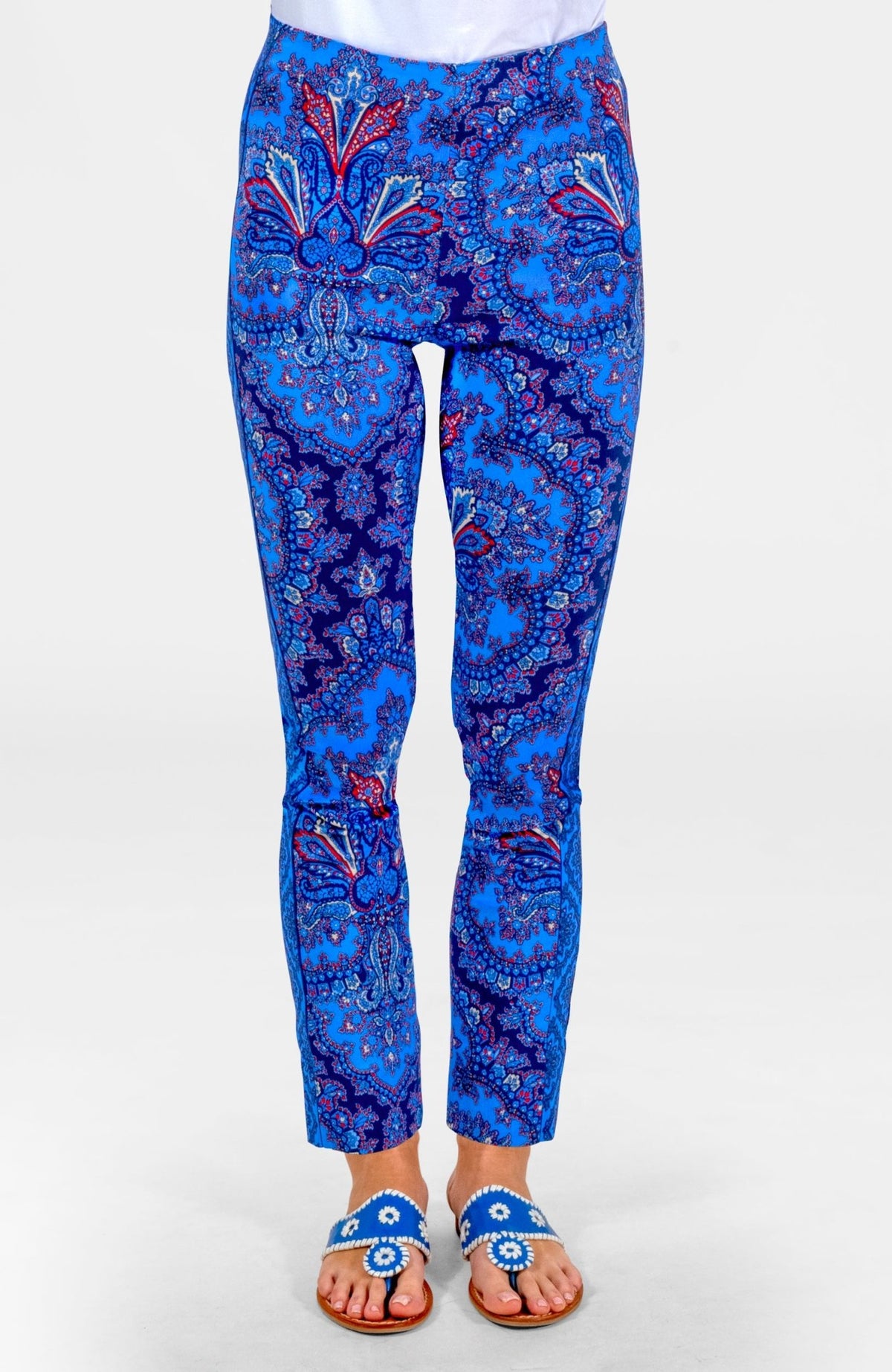 Gripeless Pull On Pants - Passion Paisley Imari