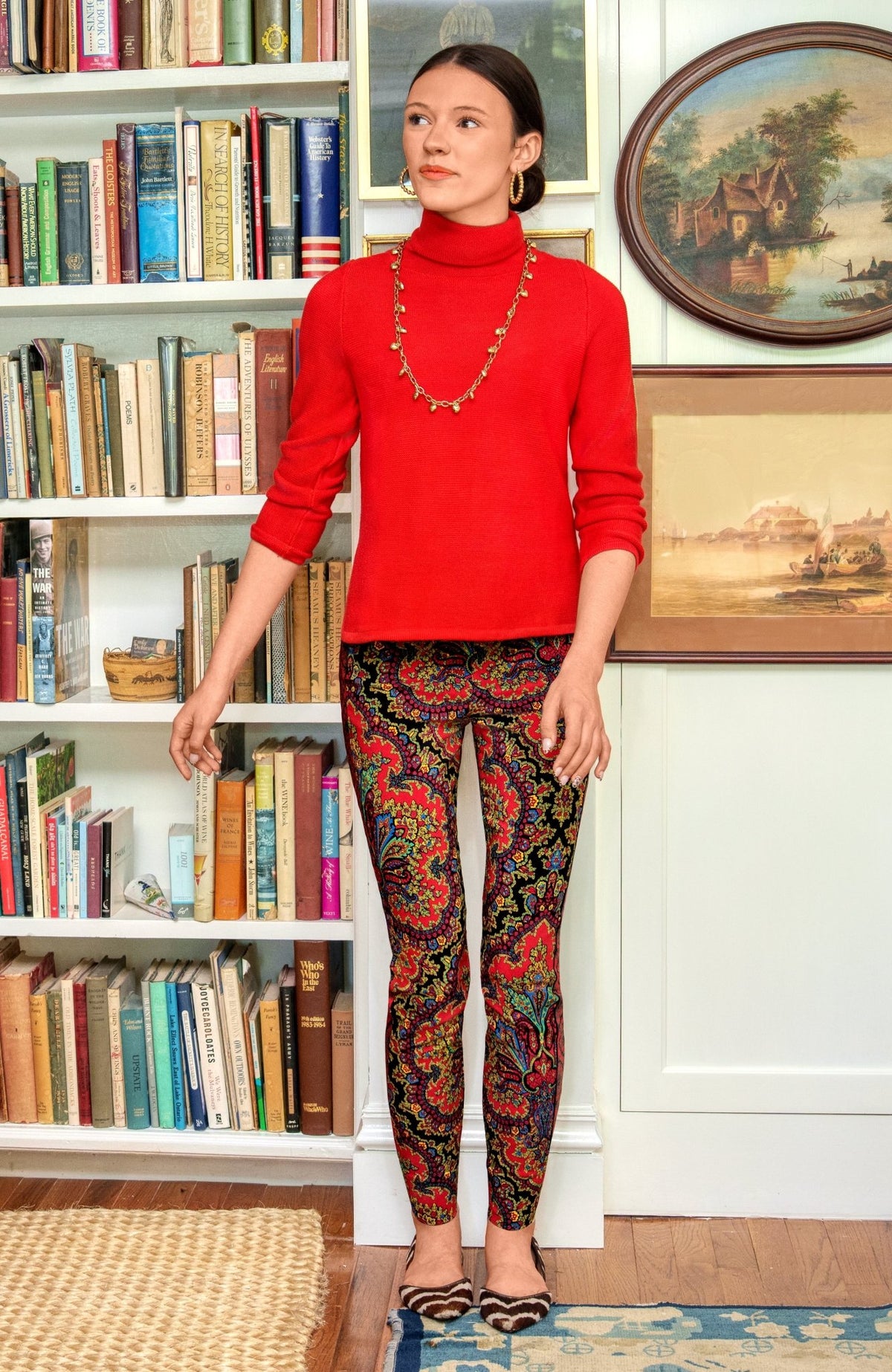 Gripeless Pull On Pants - Passion Paisley Black