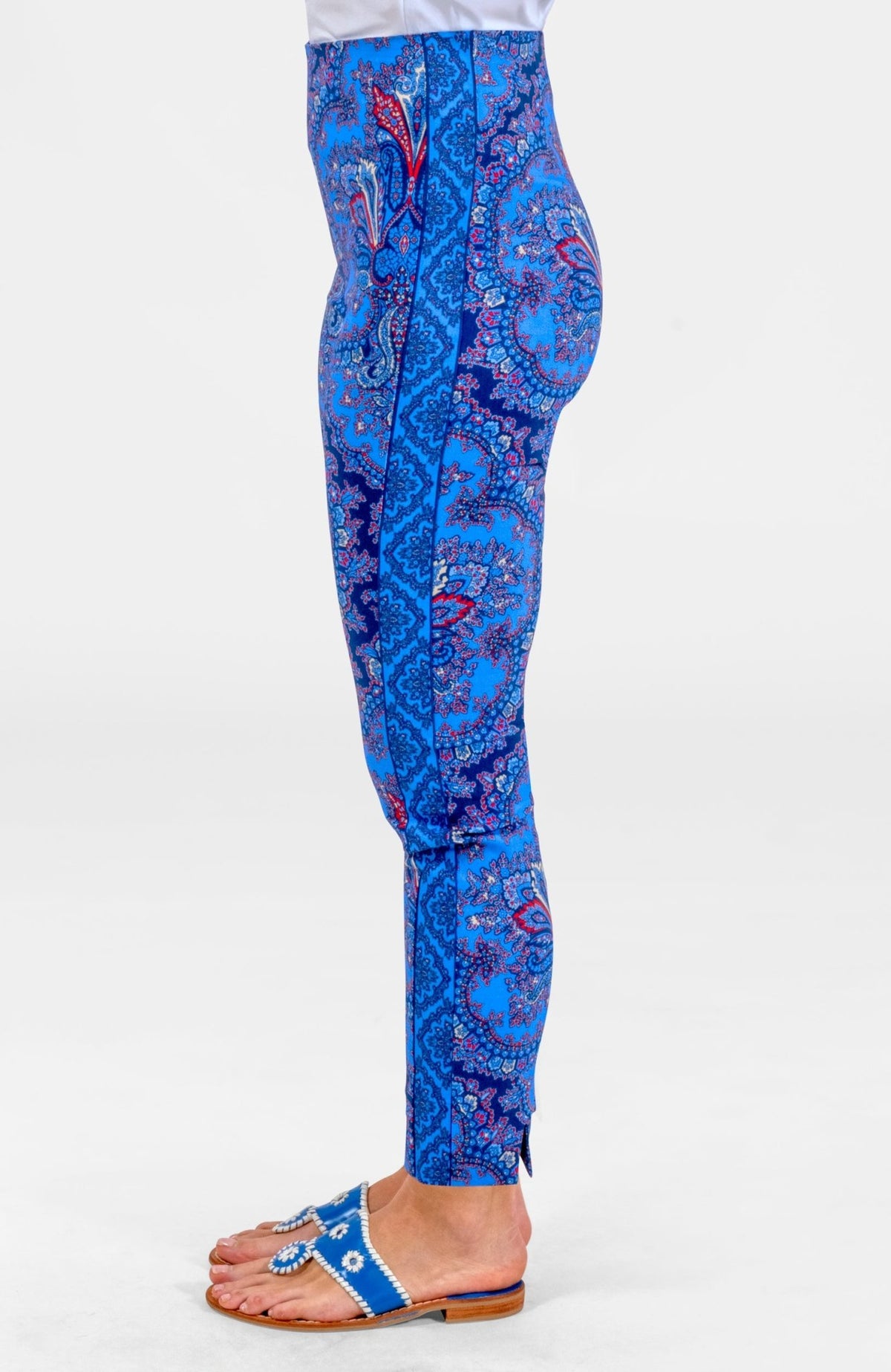 Gripeless Pull On Pants - Passion Paisley Imari
