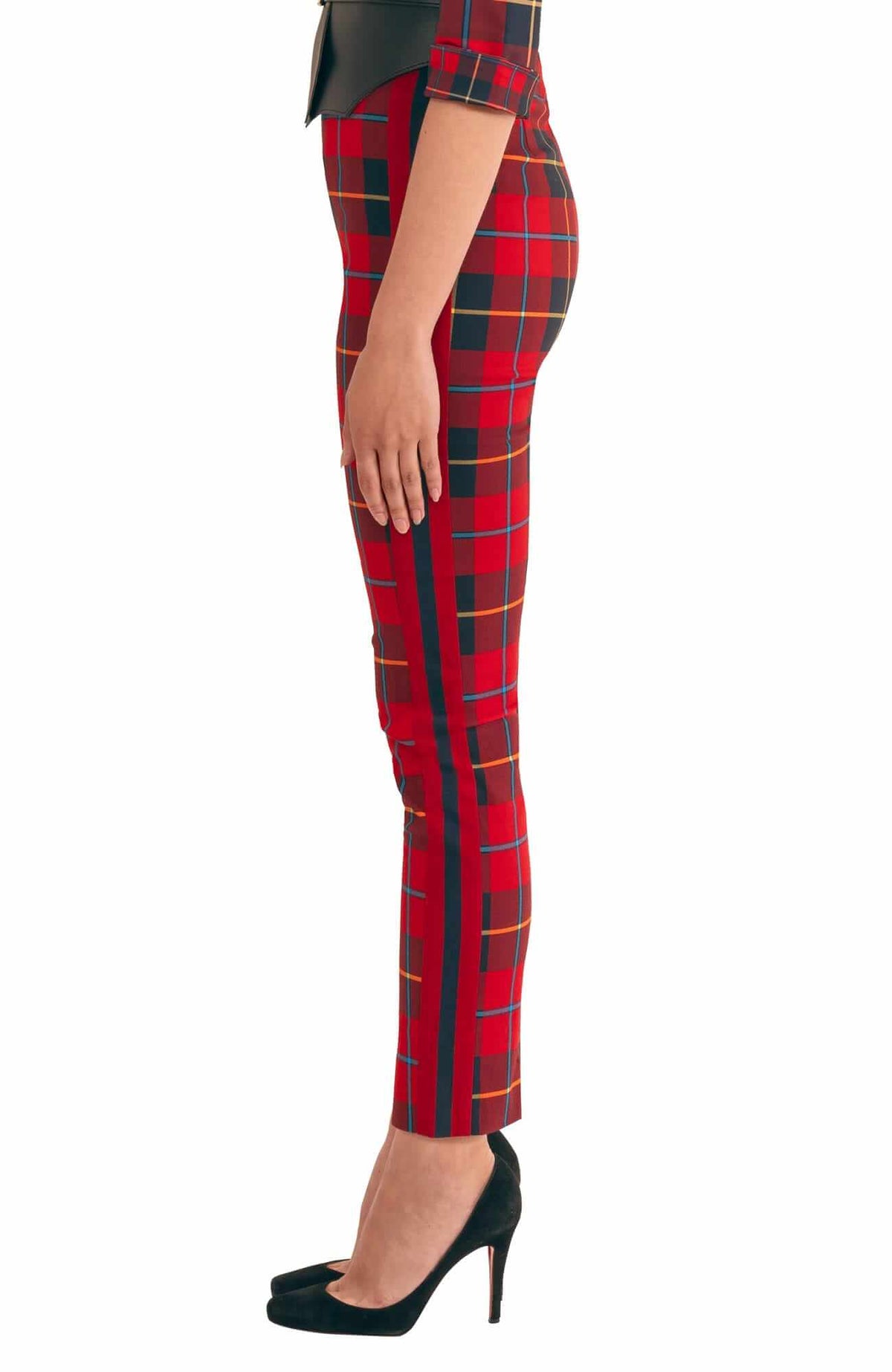 Gripeless Pull On Pants - Plaidly Cooper Redmulti Plaid
