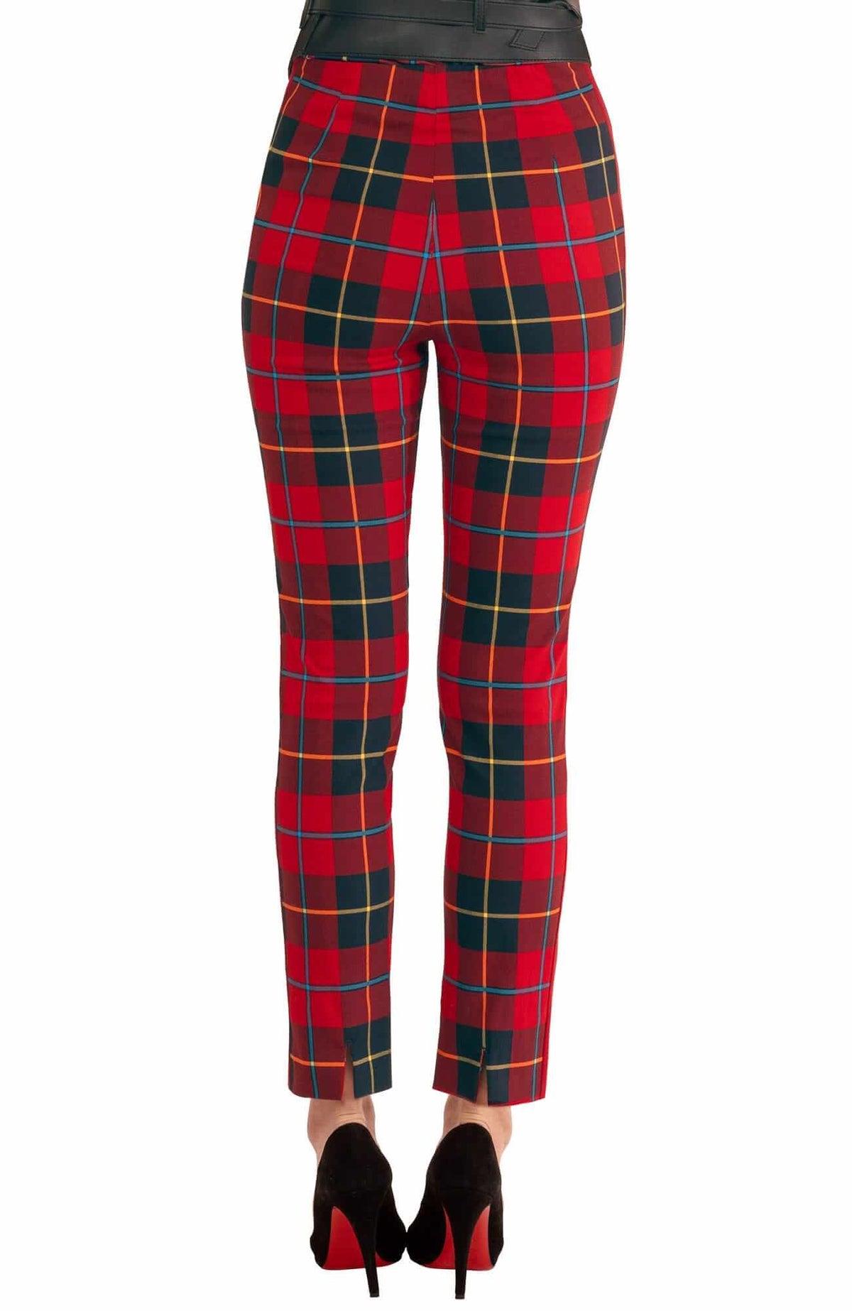 Gripeless Pull On Pants - Plaidly Cooper Redmulti Plaid
