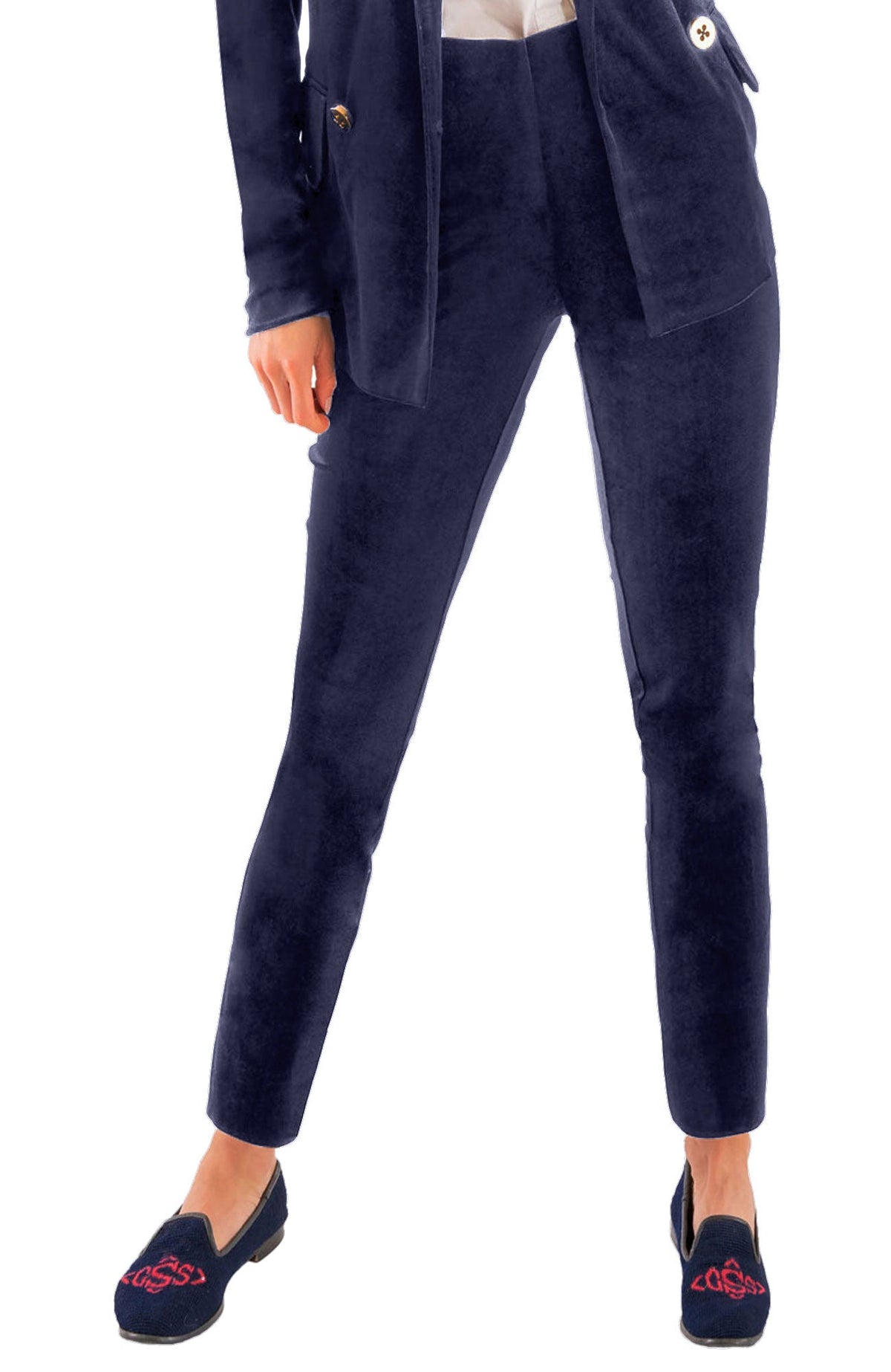 Gripeless Pull On Pants - Posh Velvet Navy