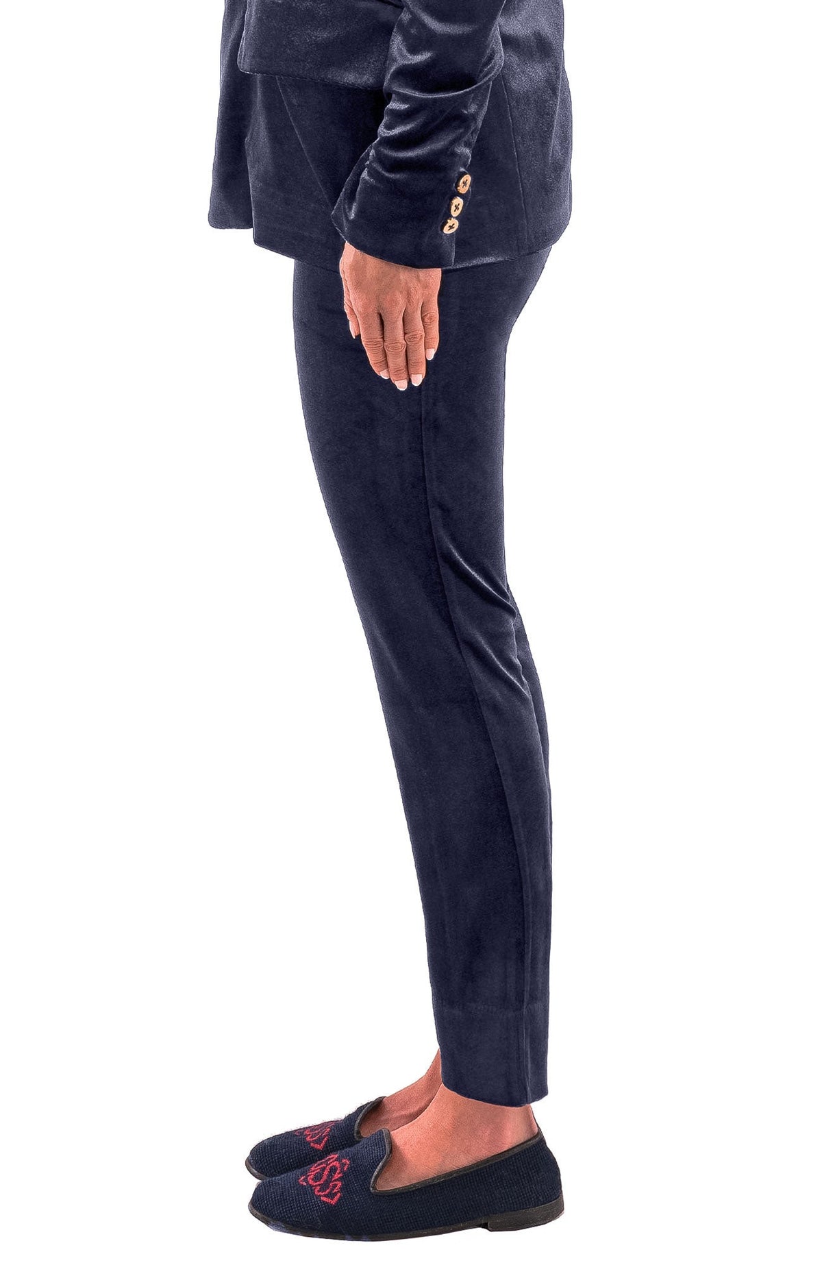 Gripeless Pull On Pants - Posh Velvet Navy