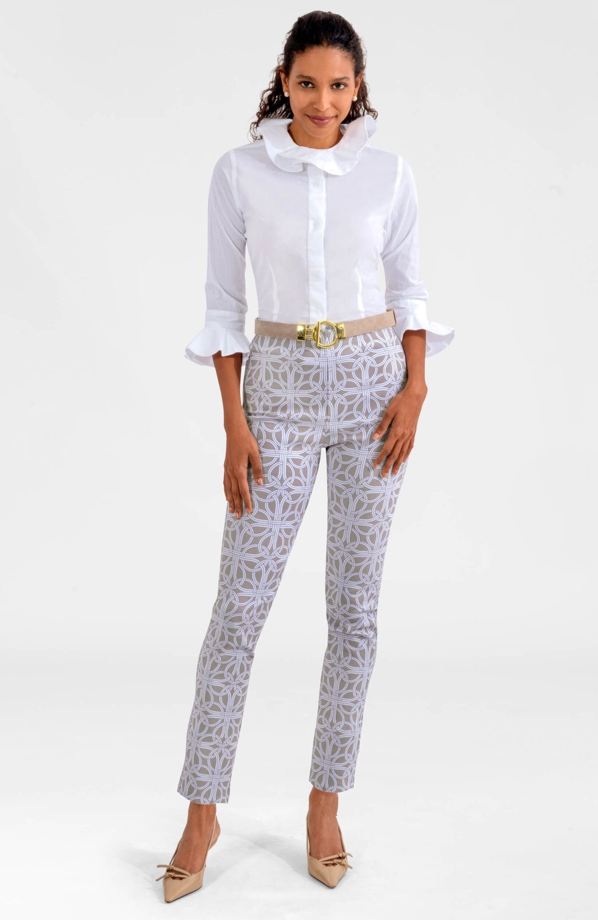 Gripeless Pull On Pants - Ring Toss Khaki