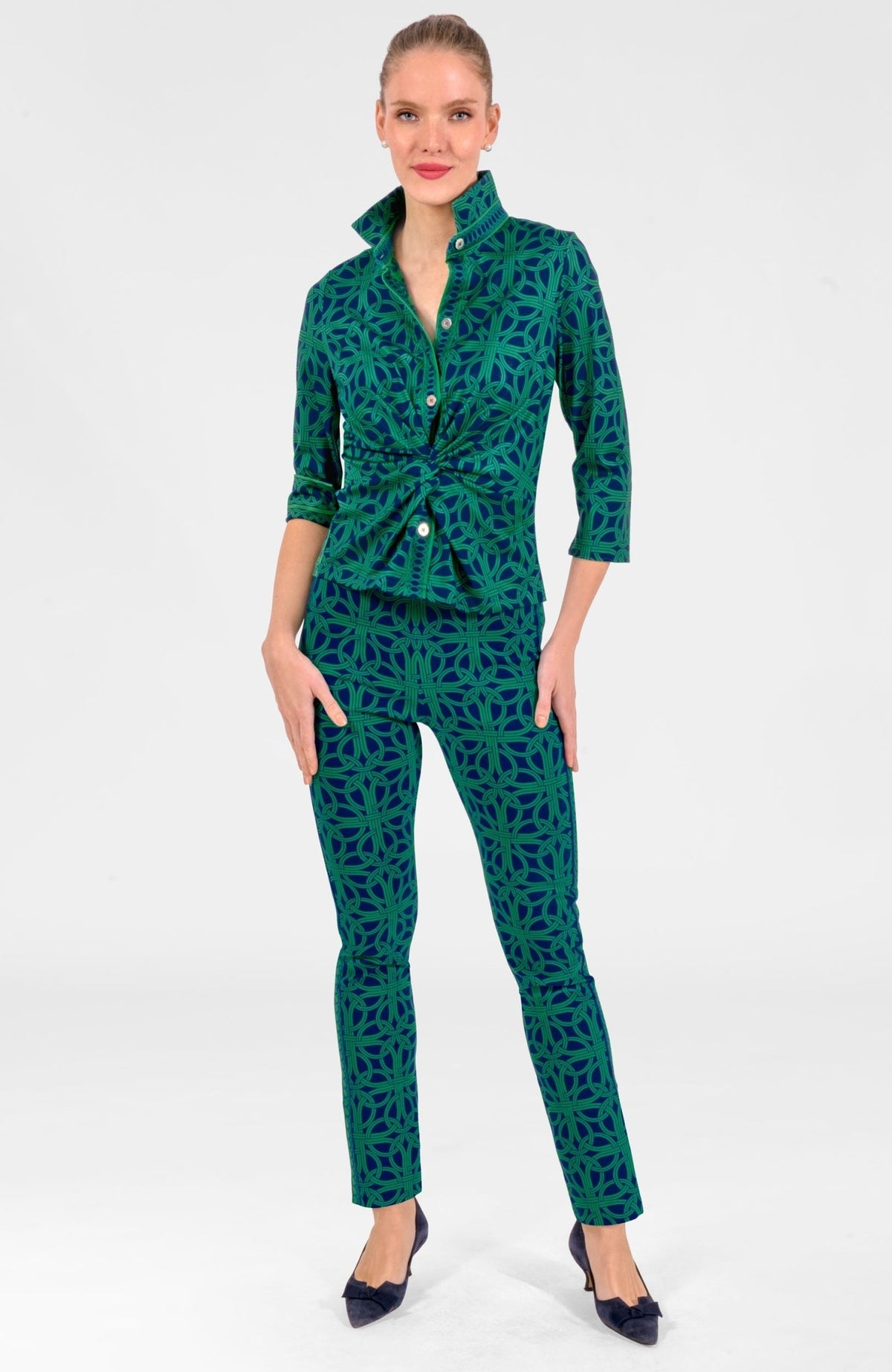 Gripeless Pull On Pants - Ring Toss Navy Kelly