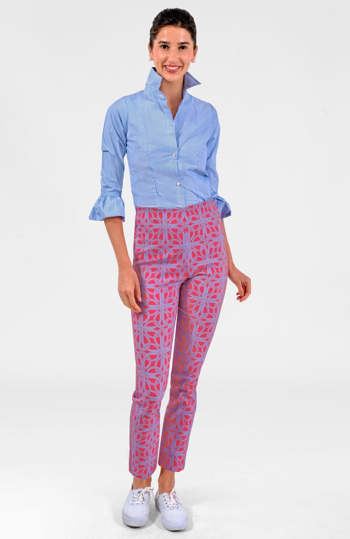 Gripeless Pull On Pants - Ring Toss Coral