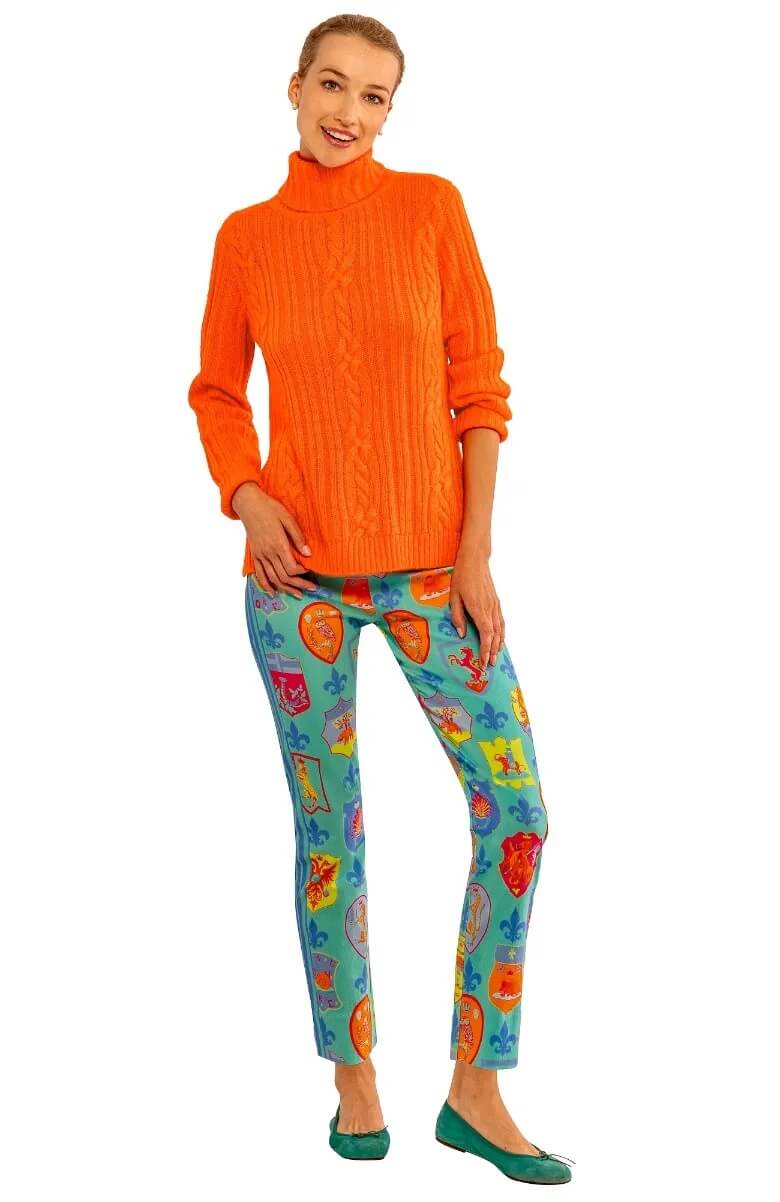 Gripeless Pull On Pants - Siena - Final Sale Turquoise