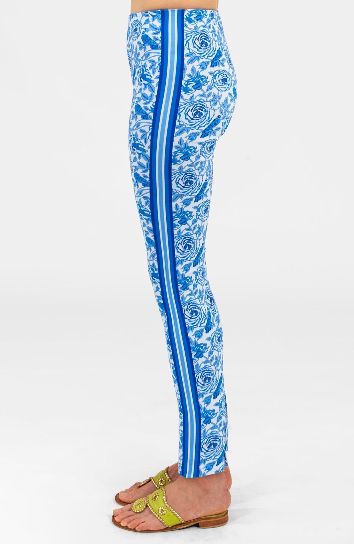 Gripeless Pull On Pants - Smell The Roses Blues