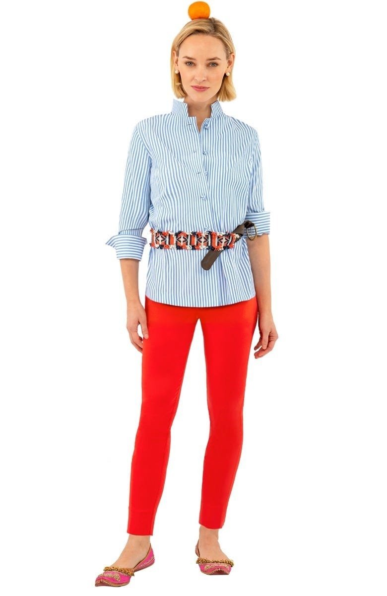 Gripeless Pull On Pants Solid - Brights Nantucket Red