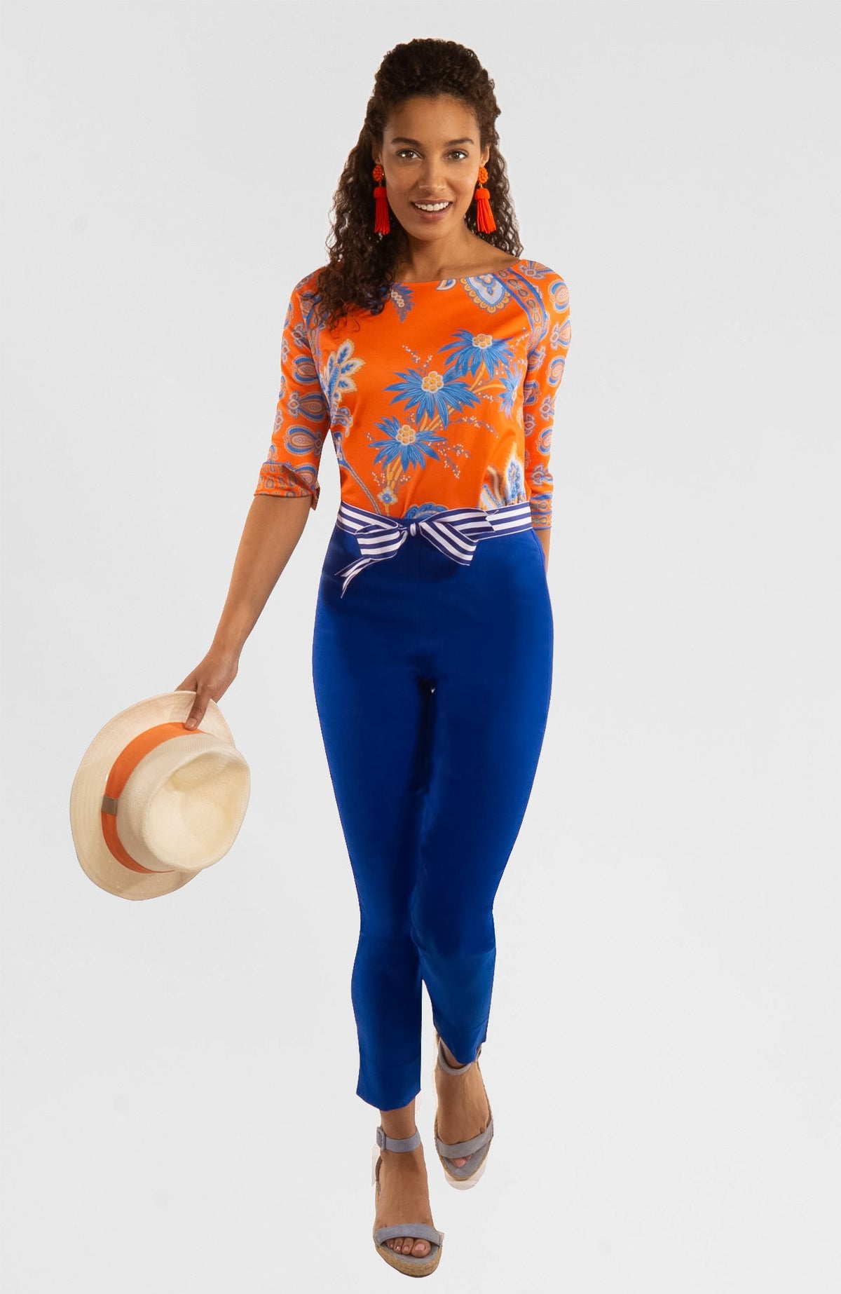 Gripeless Pull On Pants Solid - Darks Azure Blue