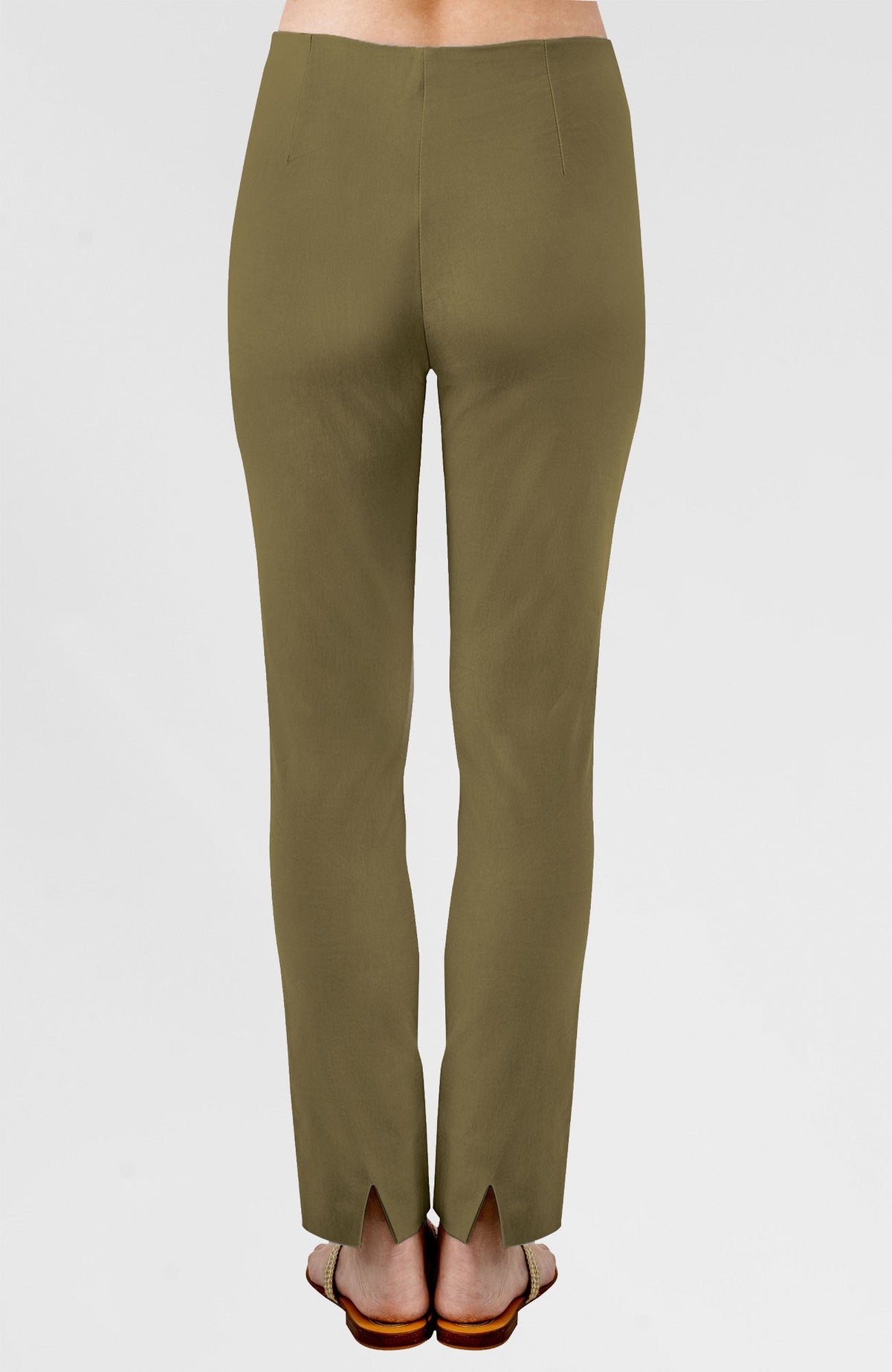 Gripeless Pull On Pants Solid - Earth Tones Olive