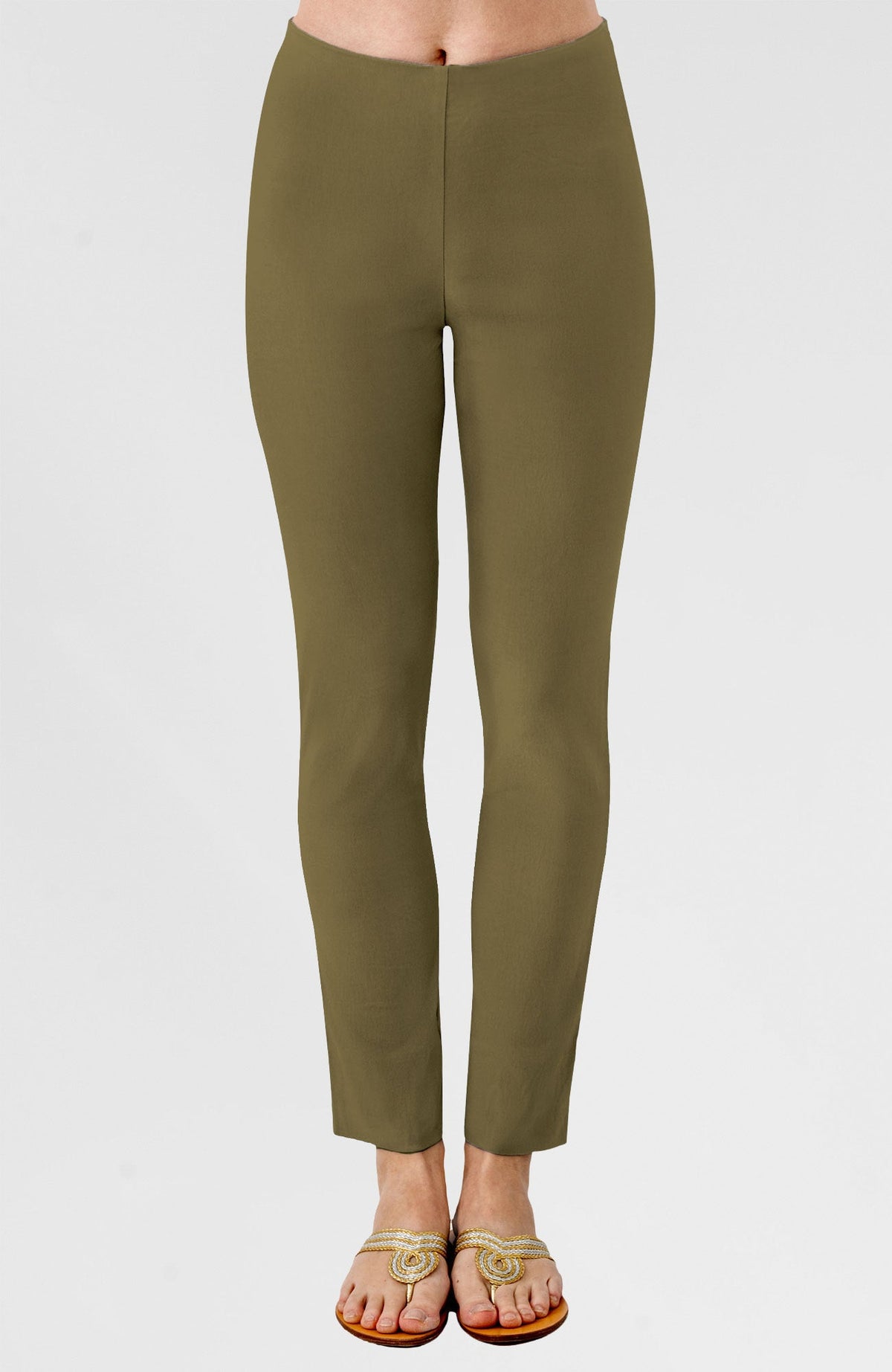 Gripeless Pull On Pants Solid - Earth Tones Olive