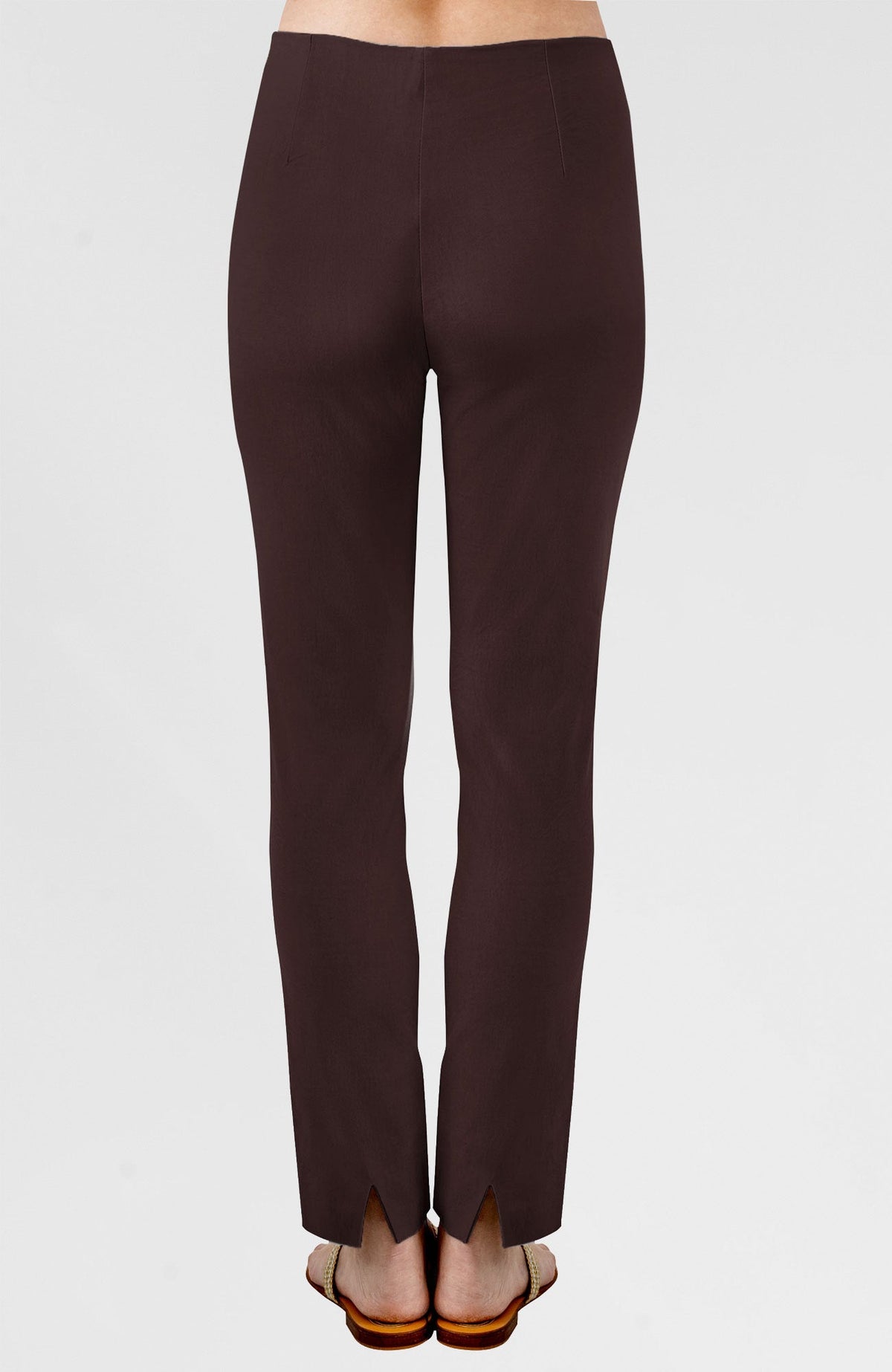Gripeless Pull On Pants Solid - Earth Tones Espresso