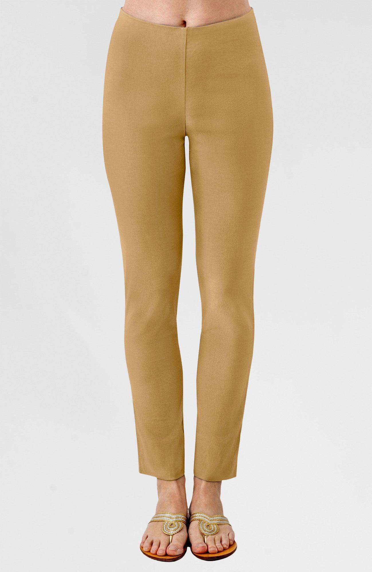 Gripeless Pull On Pants Solid - Earth Tones Khaki