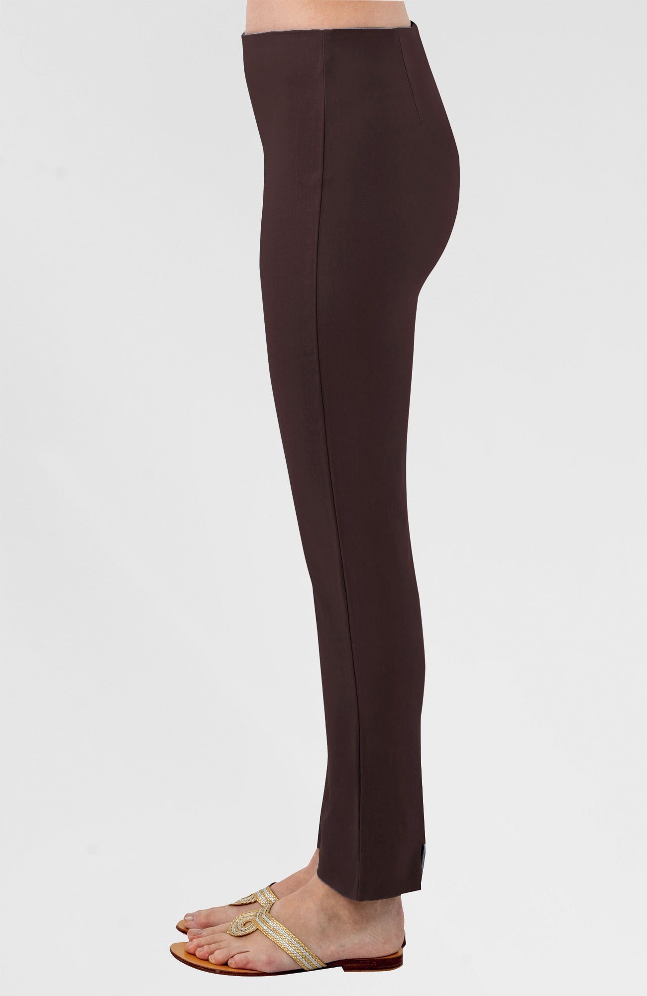 Gripeless Pull On Pants Solid - Earth Tones Espresso