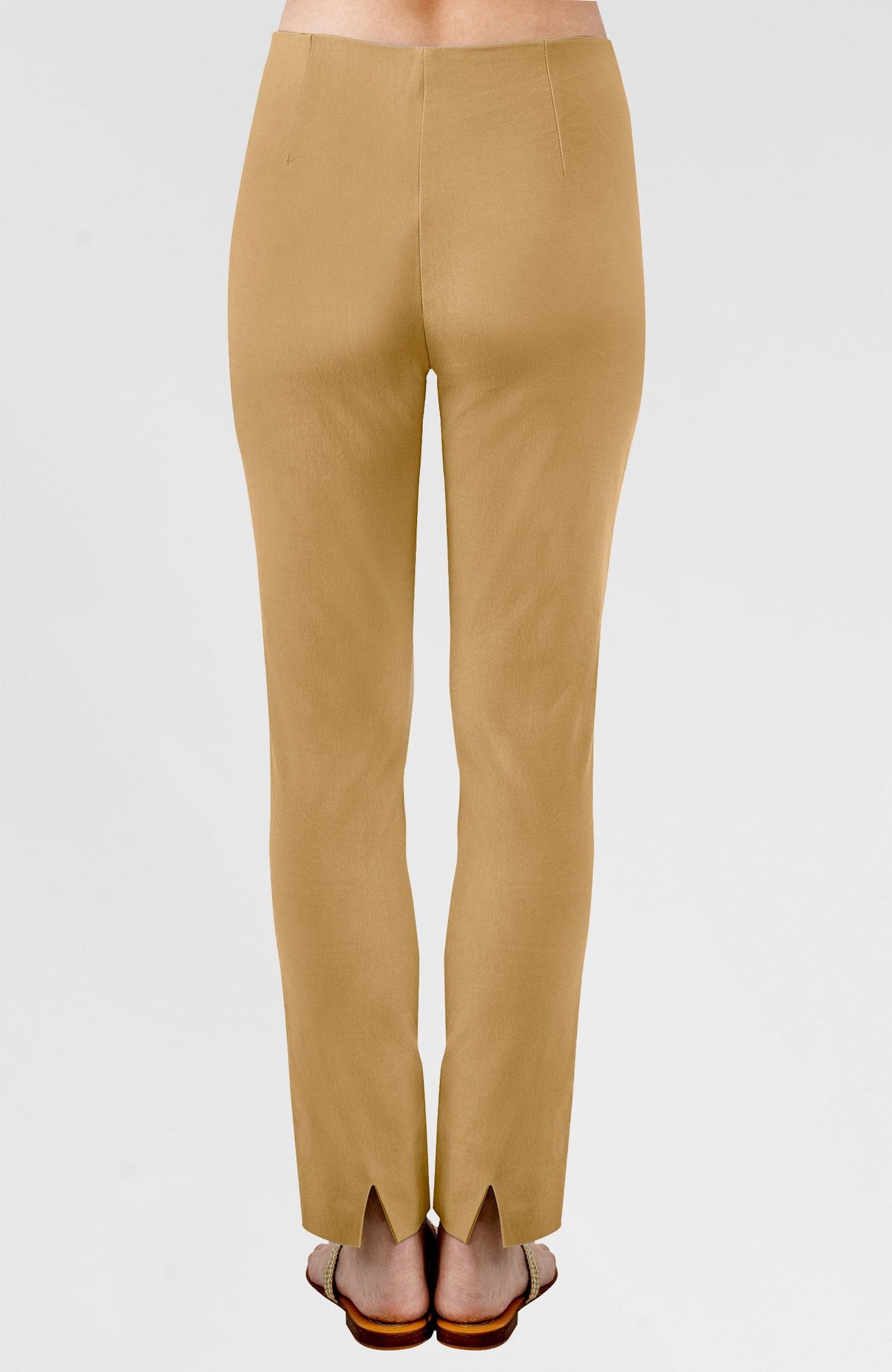 Gripeless Pull On Pants Solid - Earth Tones Khaki